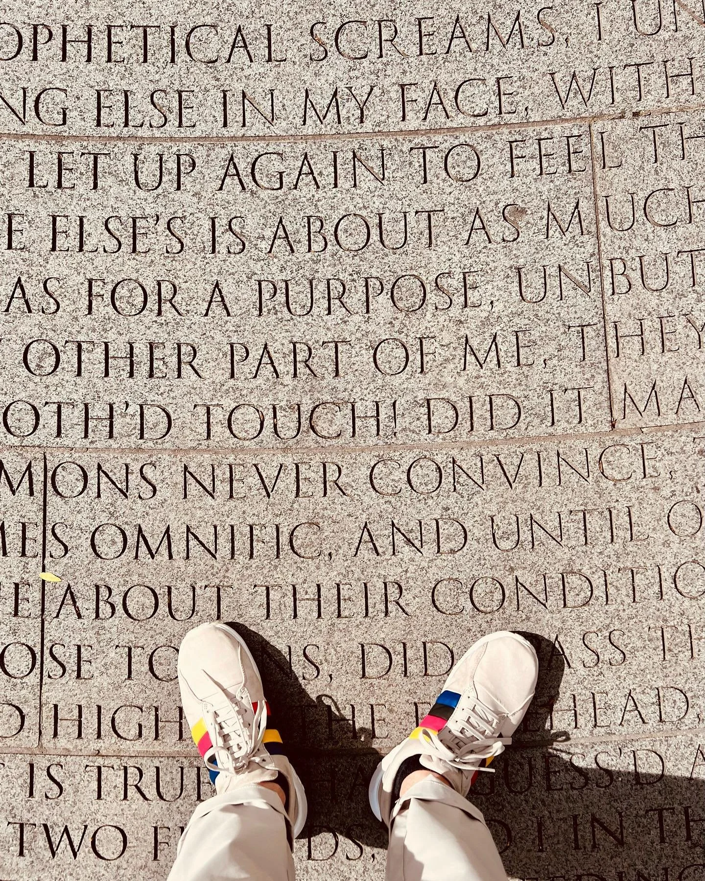 &ldquo;Logic and sermons never convince / The damp of the night drives deeper into my soul.&rdquo; from &ldquo;Song of Myself,&rdquo; by poet Walt Whitman, etched into the pavers of #NYCAIDSMemorial 📸 @bjp123