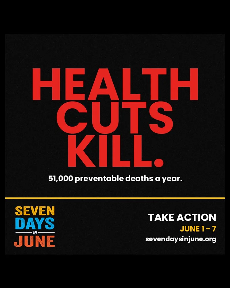 From the moment HR1 &mdash;the so-called Big Beautiful Bill, which guts social services programs funded by the federal government &mdash; was first proposed, we&rsquo;ve had one unified response. WE REJECT THESE CUTS. #HealthCutsKill 

Now, the impli