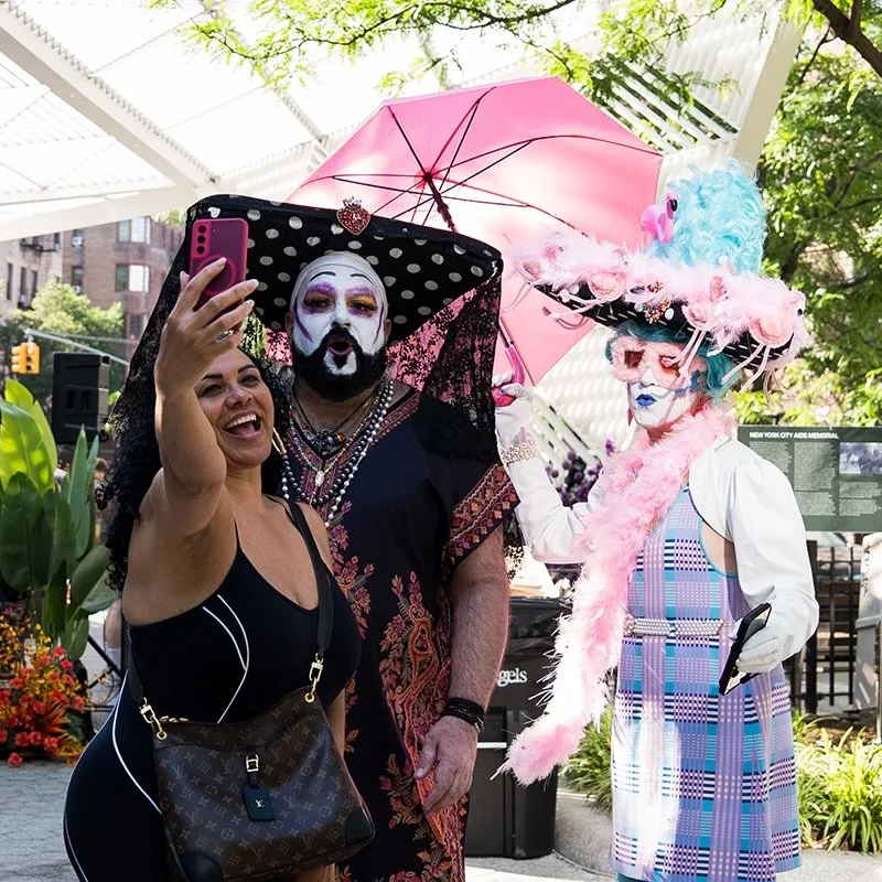 Radical joy, community, and resilience. For our PRIDE OPEN HOUSE, we transformed the #NYCAIDSMemorial into a vibrant, living sanctuary of music and performance. ⁠
⁠
We turned the space into a true dance party and drag extravaganza, illuminating the M