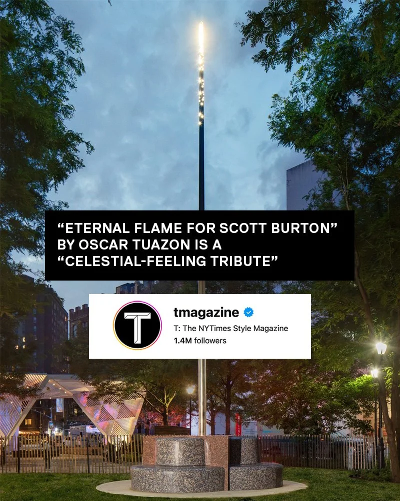 Thank you @tmagazine @jame___son for joining us in celebrating the legacy of the late artists Scott Burton, as well as the brilliant talent of artist Oscar Tuazon (@_water_school_). 

From @tmagazine: "The Alabama-born artist Scott Burton was kn