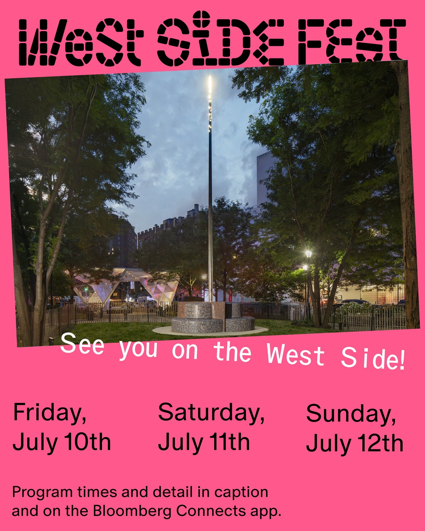 It&rsquo;s back &mdash; #WestSideFest! 🎉

#NYCAIDSMemorial is joining museums, parks, performing arts centers, and community organizations across Manhattan&rsquo;s vibrant West Side for a weekend of FREE admission, special programs, and events for a