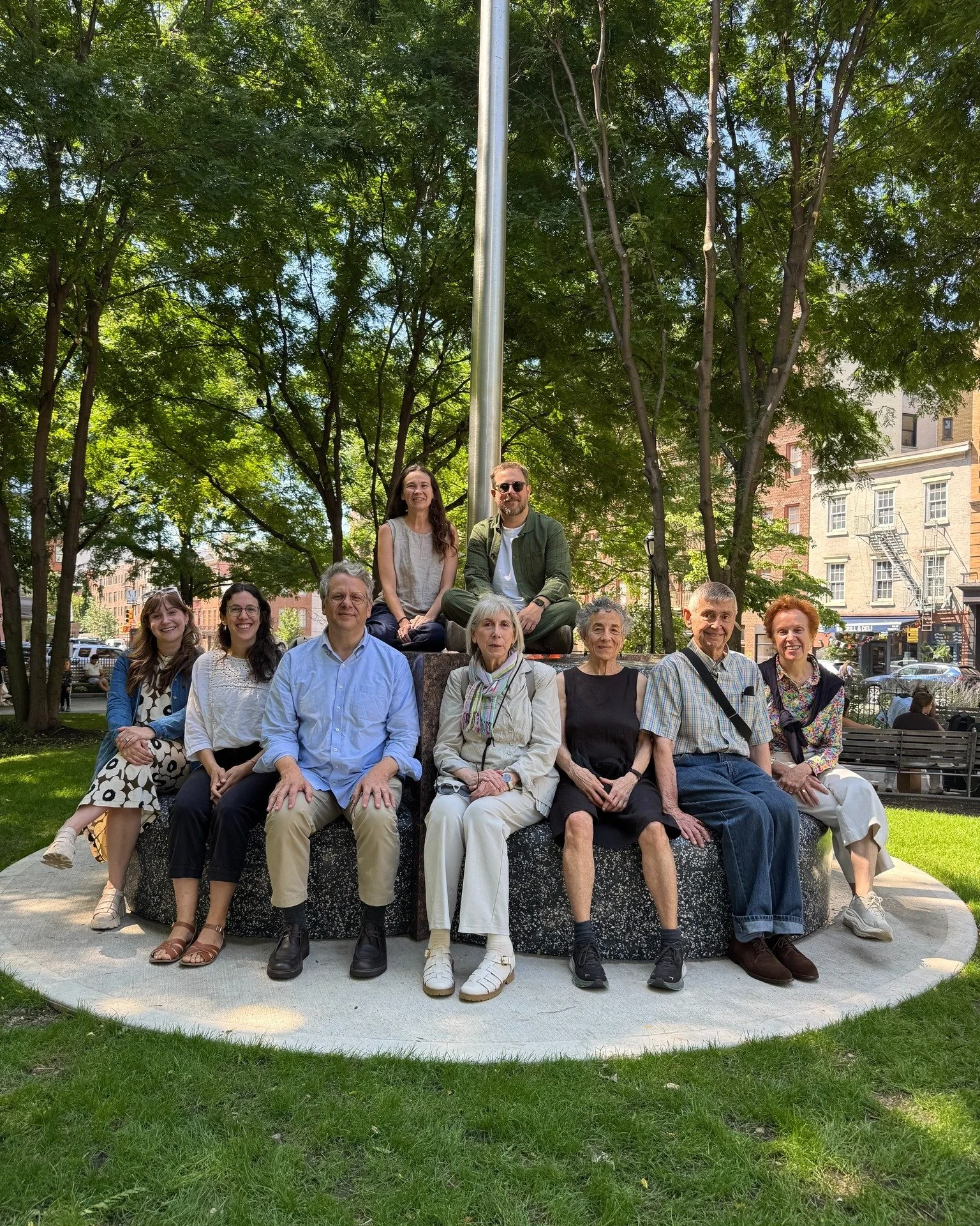 Thank you to @themuseumofmodernart for visiting the #NYCAIDSMemorial on Monday with the Scott Burton Committee to see @_water_school_ incredible work &ldquo;Eternal Flame for Scott Burton&rdquo; &mdash; it was such a joy to meet you all and talk abou