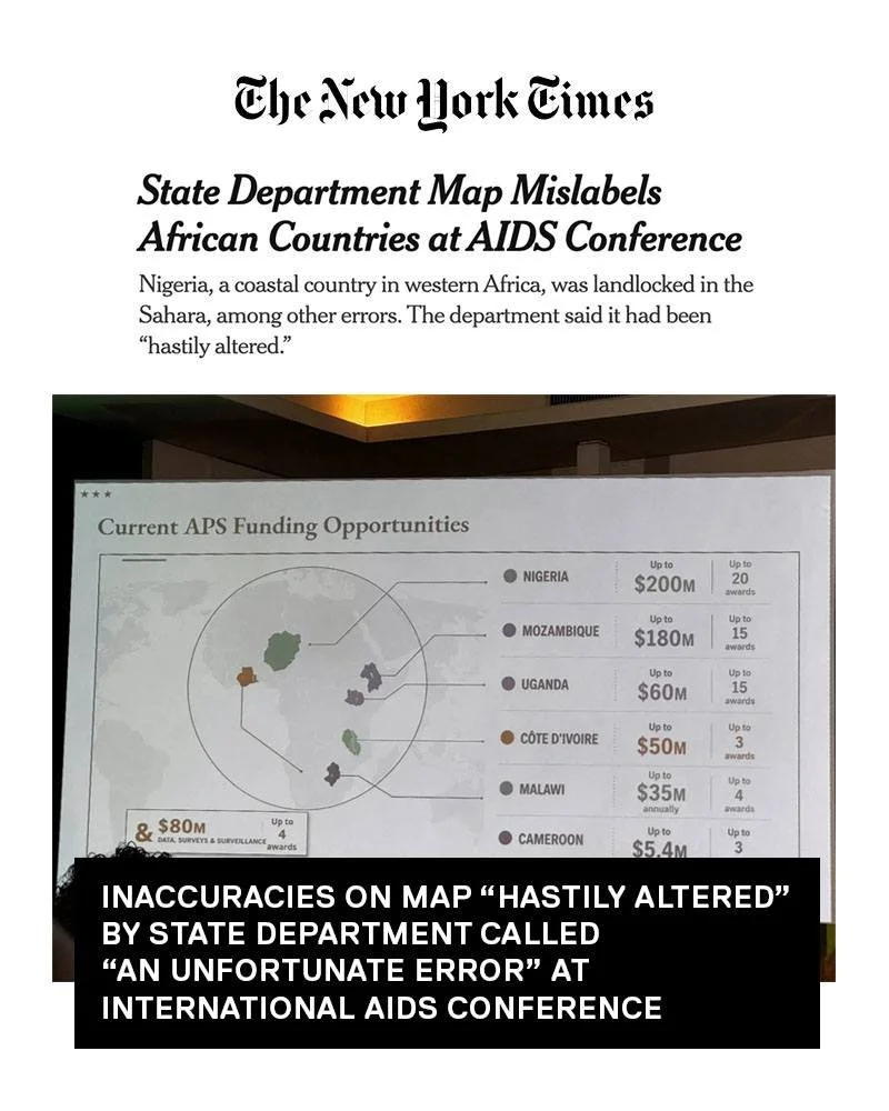 As HIV/AIDS continues to devastate communities around the world, people are pleading for the life-saving resources they deserve and US health officials can&rsquo;t even be bothered to get a map right. 

As reported by @nytimes , during a presentation
