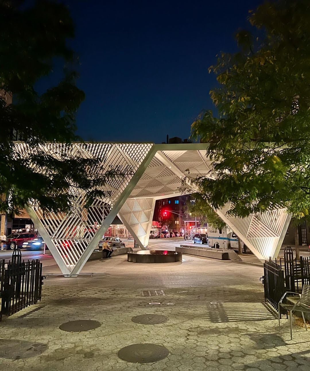 The days have grown shorter and night lingers at #NYCAIDSMemorial a bit longer. It&rsquo;s a quiet time to pause and reflect. 📸 @tylerrnnr