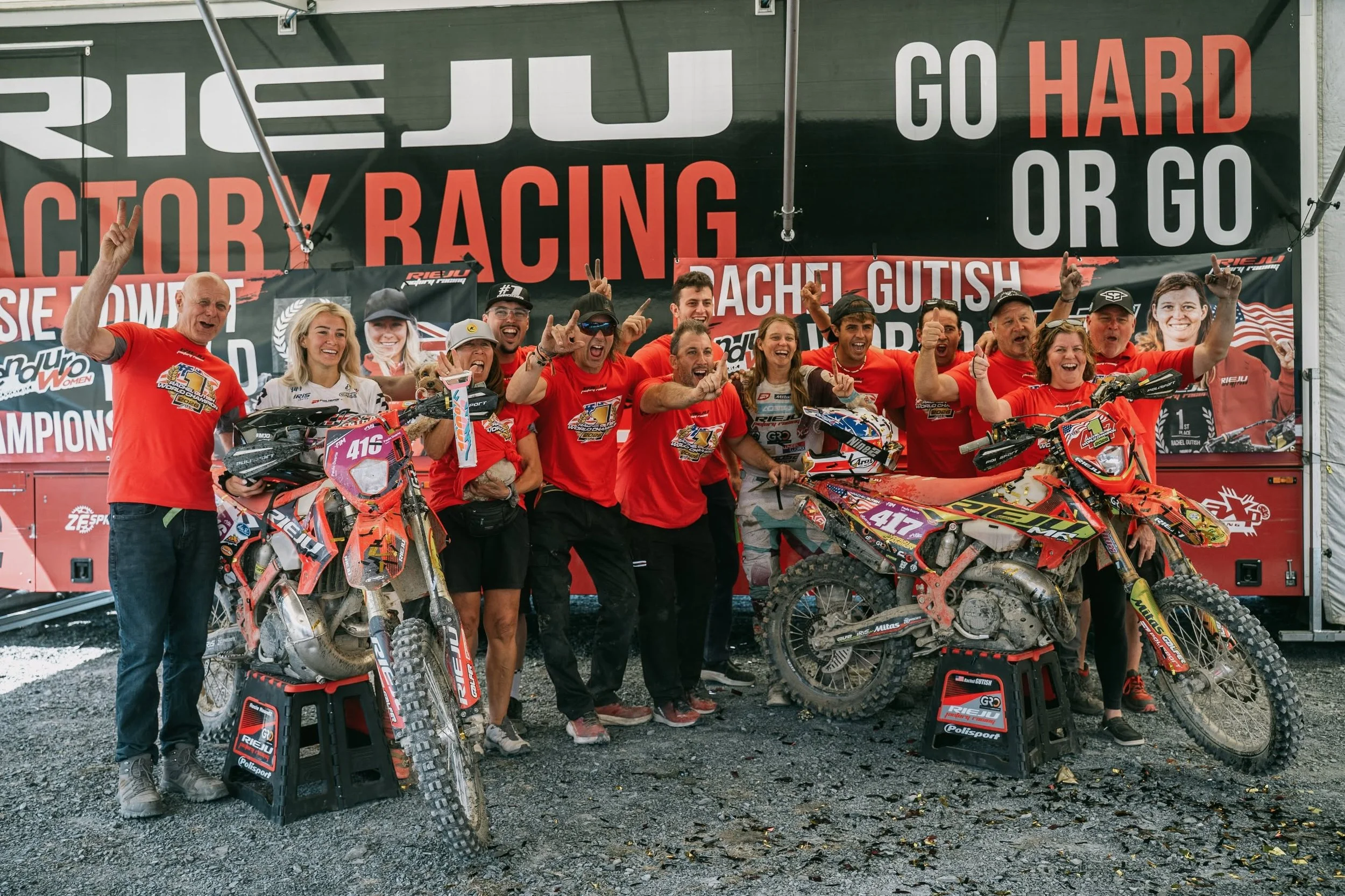 RACHEL GUTISH AND ROSIE ROWETT, 2026 ENDURO GP WOMEN'S WORLD CHAMPION AND RUNNER-UP