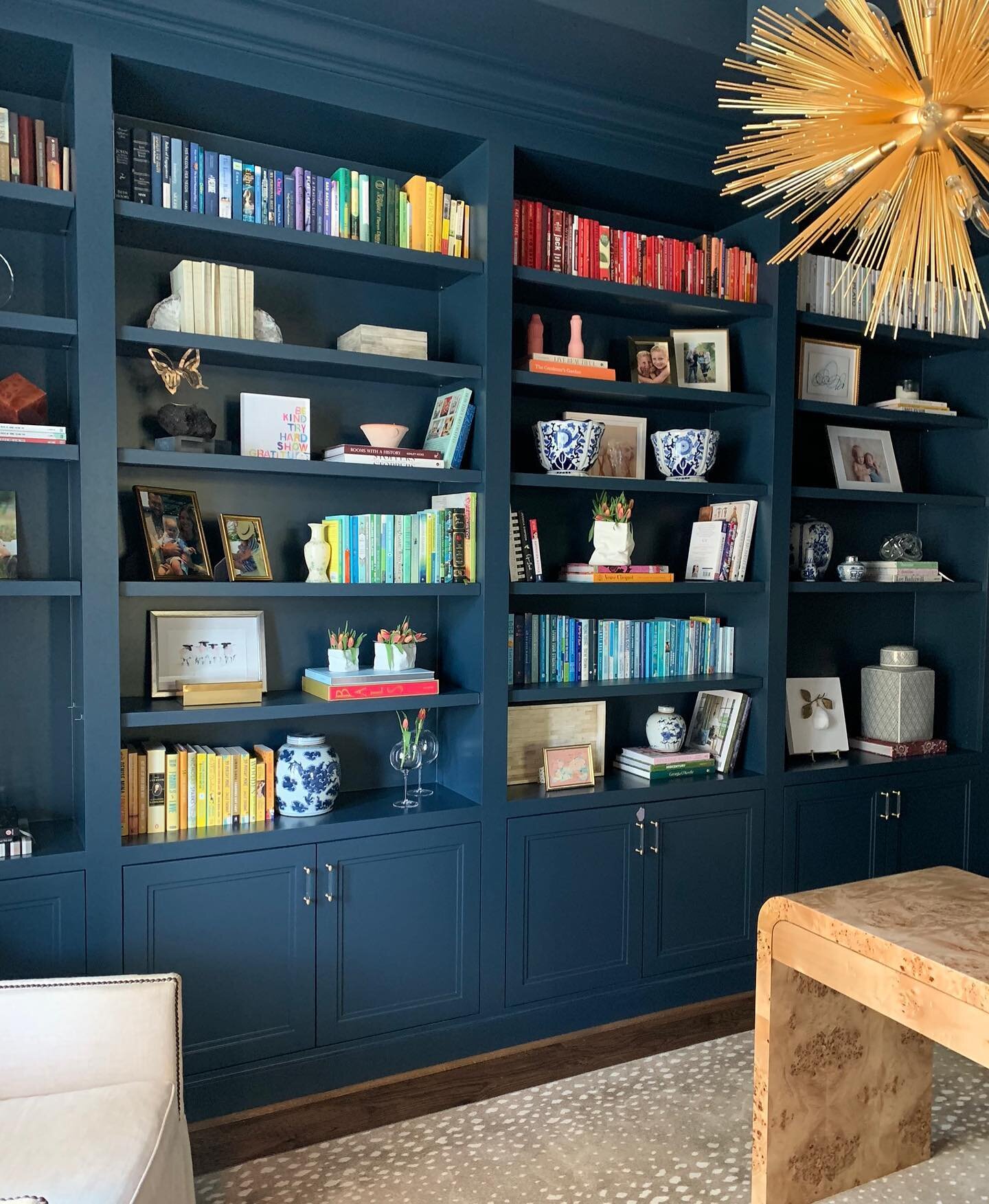 The perfect place for the Monday grind! #FHIMemorialI #office #bookshelves #interiordesign #francescaherrointeriors