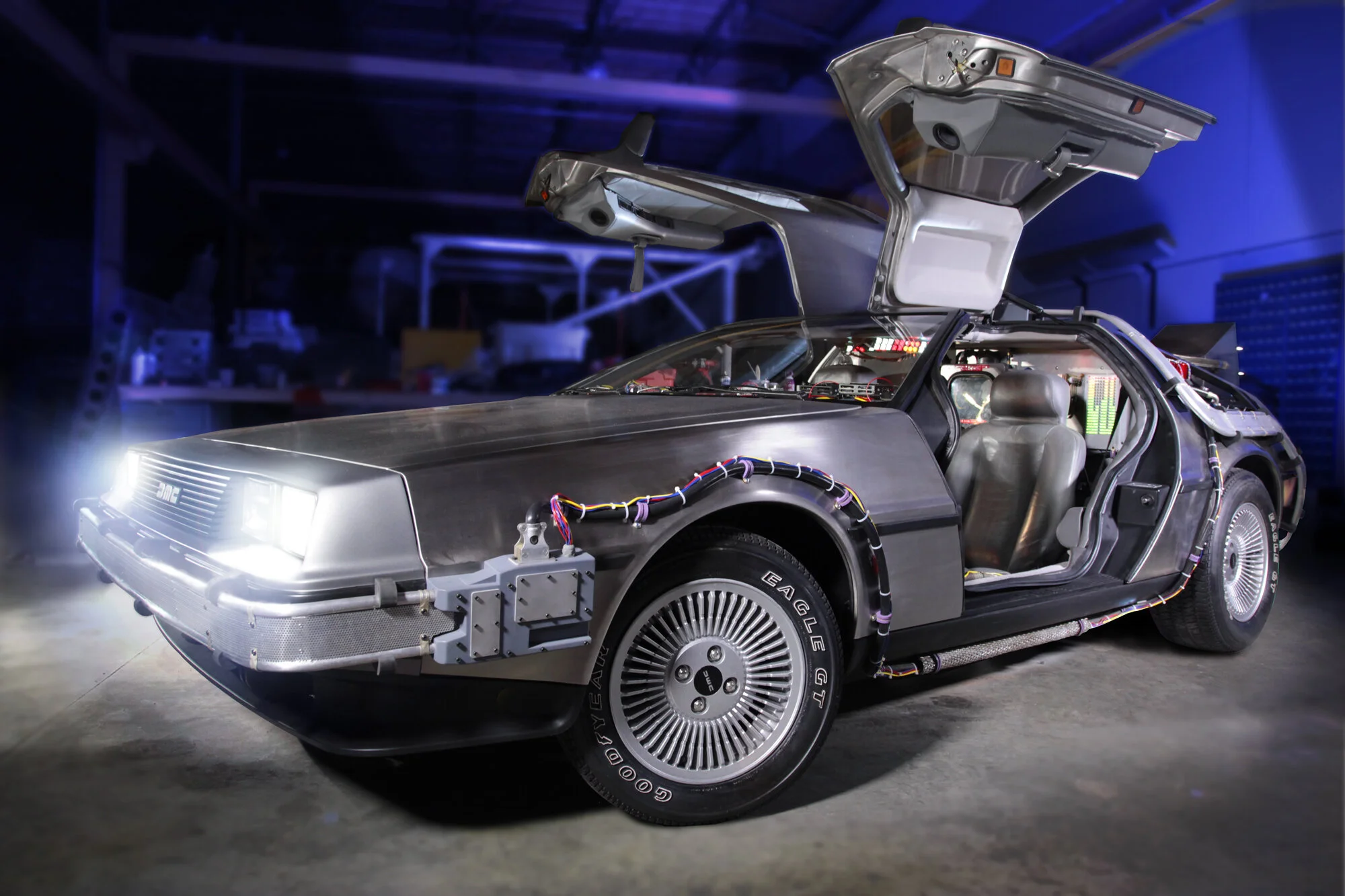 Back to the Future Delorean comes to the Petersen