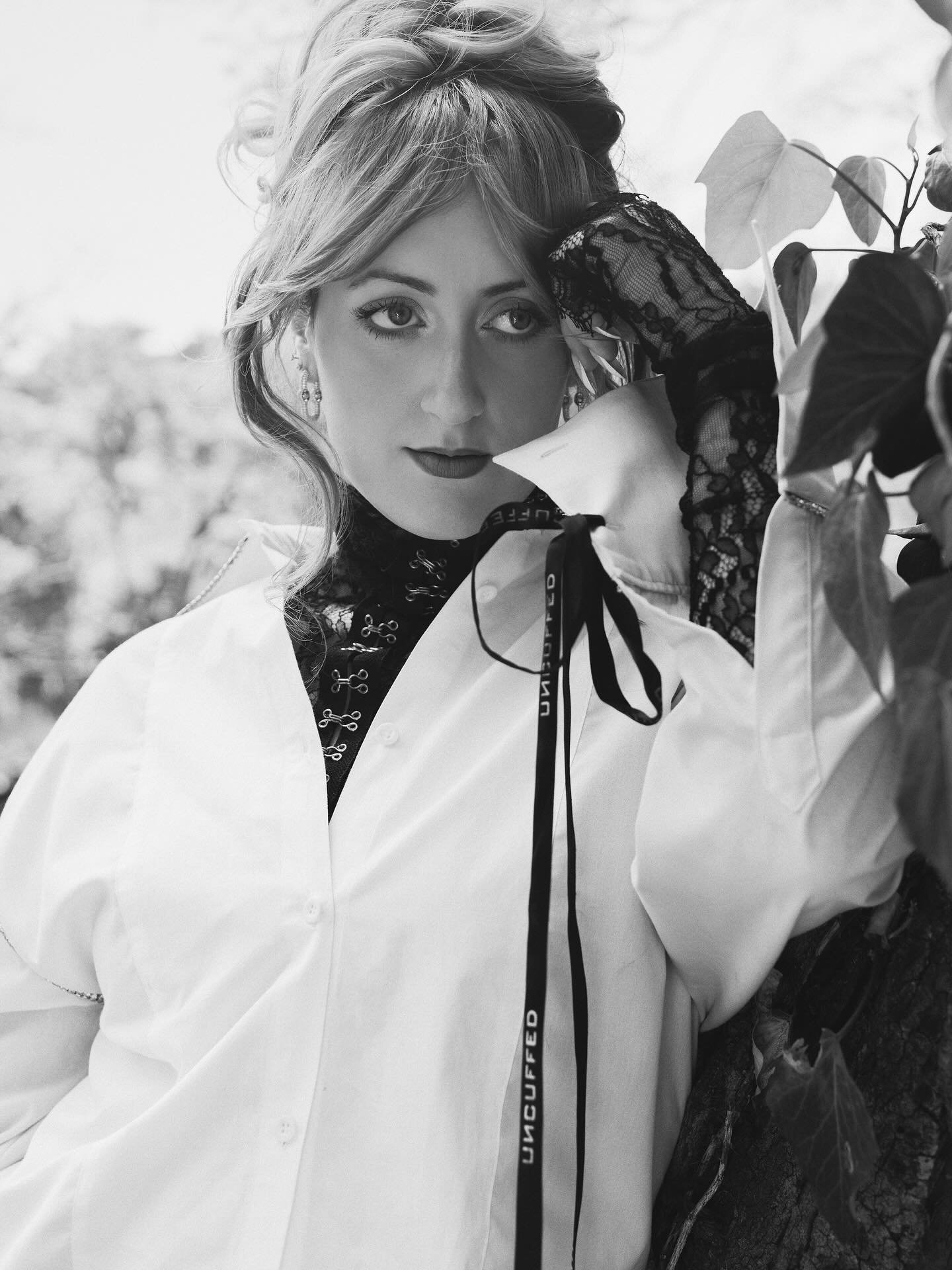 @brittany_broski in a classic button-up reimagined by @uncuffedleather, layered with a @alabamablonde lace bodysuit for @tidalmag. Crime: fashion⚡️.

Styled by @anna_schilling

Credits
PHOTOGRAPHY JJ Geiger
WORDS Mia Kim
HAIR Steven Mason&nbsp;
MAKEU