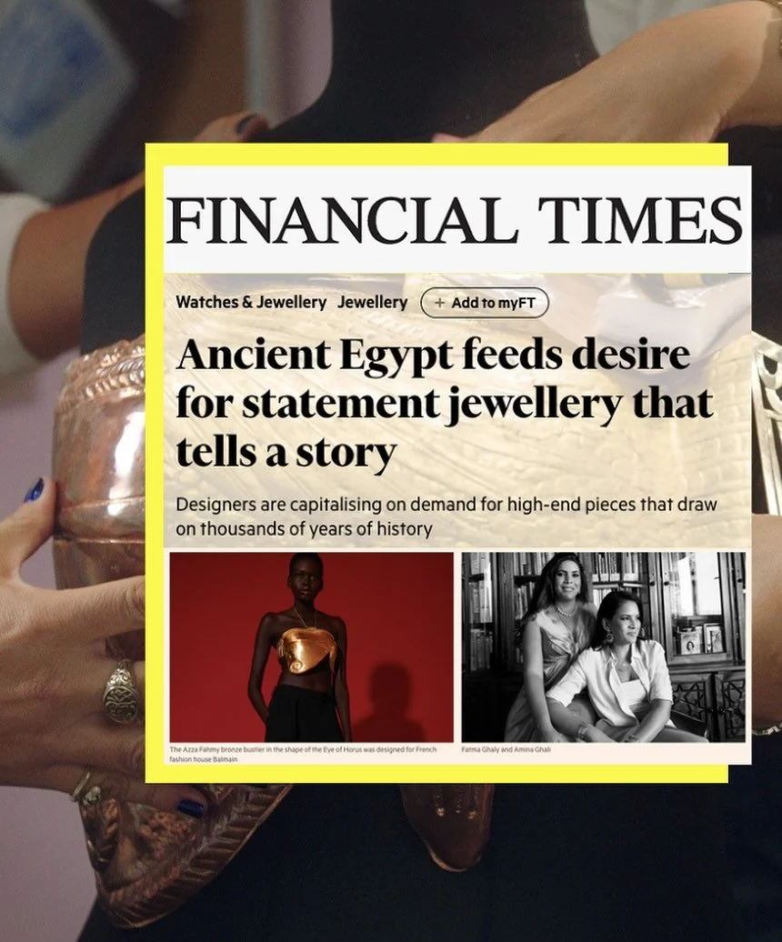 @azzafahmy talks to @financialtimes about Ancient Egypts influence on jewellery. Thank you @melanie_abrams
