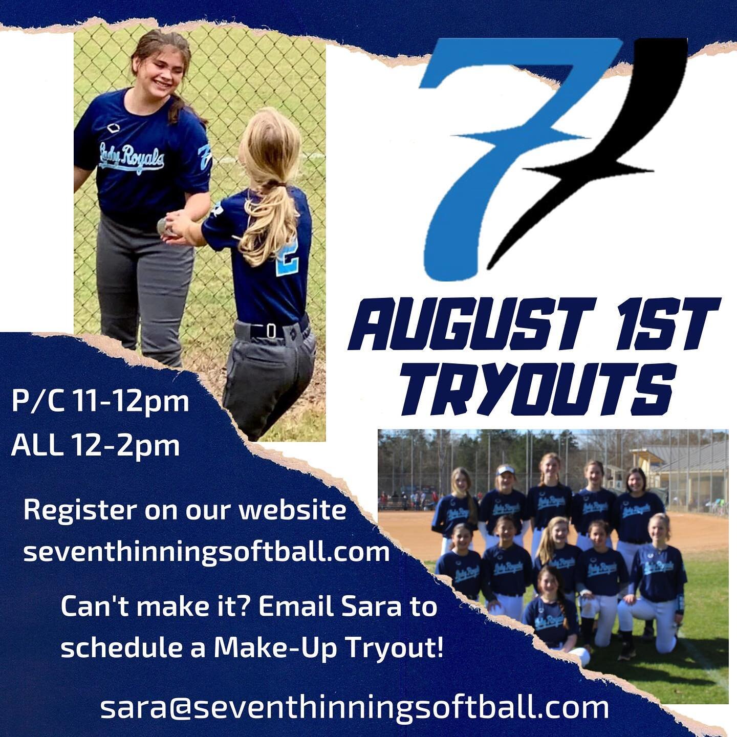 🔥🔹🥎 TRYOUTS ARE HERE 🥎🔹🔥 Seventh Inning Softball will be holding Tryouts for 12U, 14U, and 16U teams on July 26th and August 1st for the 2020-21 Season! Check out the link in our bio for more information!