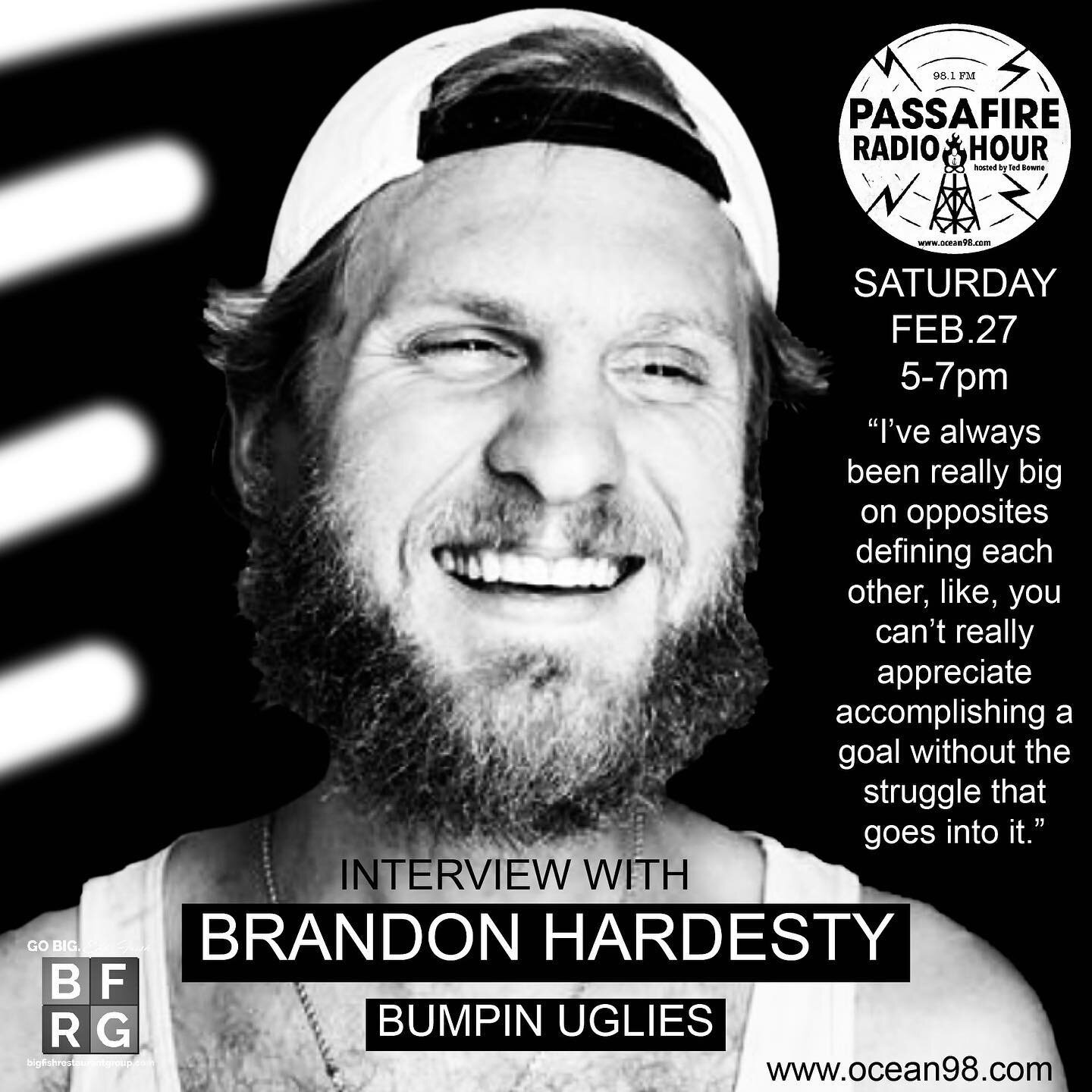 Episode 5 of @passafireradio hour on @ocean981 will be interviewing Brandon &amp; talking about the song &ldquo;All in Stride.&rdquo; Along with featuring lots of awesome music! Airing this Saturday from 5-7pm EST.&nbsp;&nbsp;Go to www.ocean98.com an