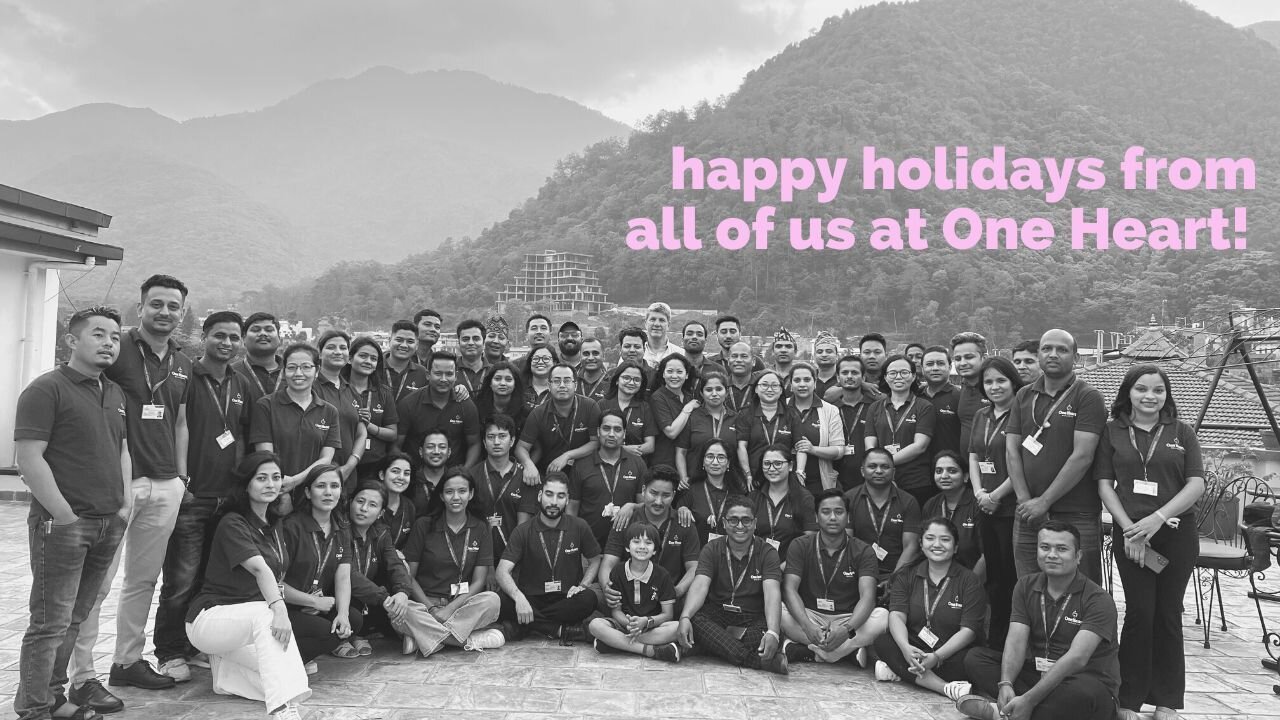 Holiday greetings to you and the ones you spend it with!

From all of us at One Heart Worldwide, we'd like to say THANK YOU to all of our supporters, followers, donors, partners and everyone in between. Thank you for your continued dedication to maki