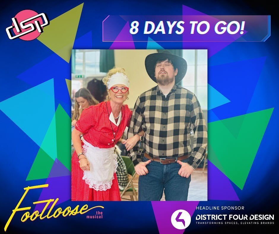 8 days to go! 🤩

Tickets are limited so hurry and get yours now🕺

🎭Cast
🗓️ 15th - 18th May 2024
📞 01302 303959
💻 https://www.castindoncaster.com/whats-on/footloose/

#footloosethemusical #everyonecutloose #musicaltheatre #doncasterstageproducti
