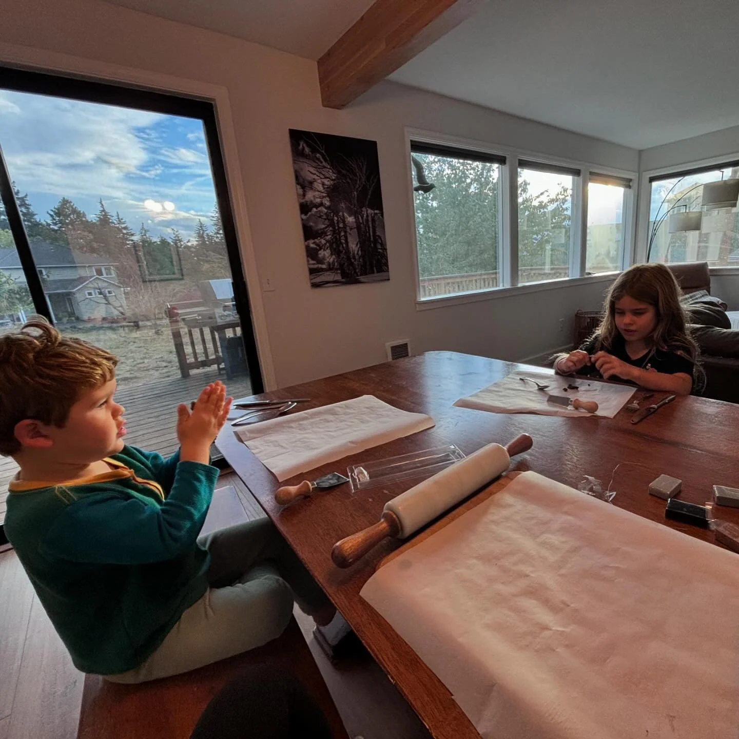 The kids and I played with polymer clay for the first time today. I was a little lost until Sage said, &ldquo;can you make me a zebra head?&rdquo; Yes!! (I can try) 🤣🦓