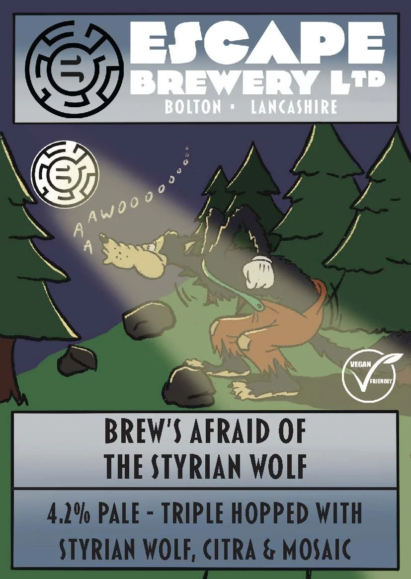 Brew’s Afraid Of The Styrian Wolf (Hazy by design) - 5 litre Bag-in-Box - Available for preorder for delivery or collection on Thursday 29th January