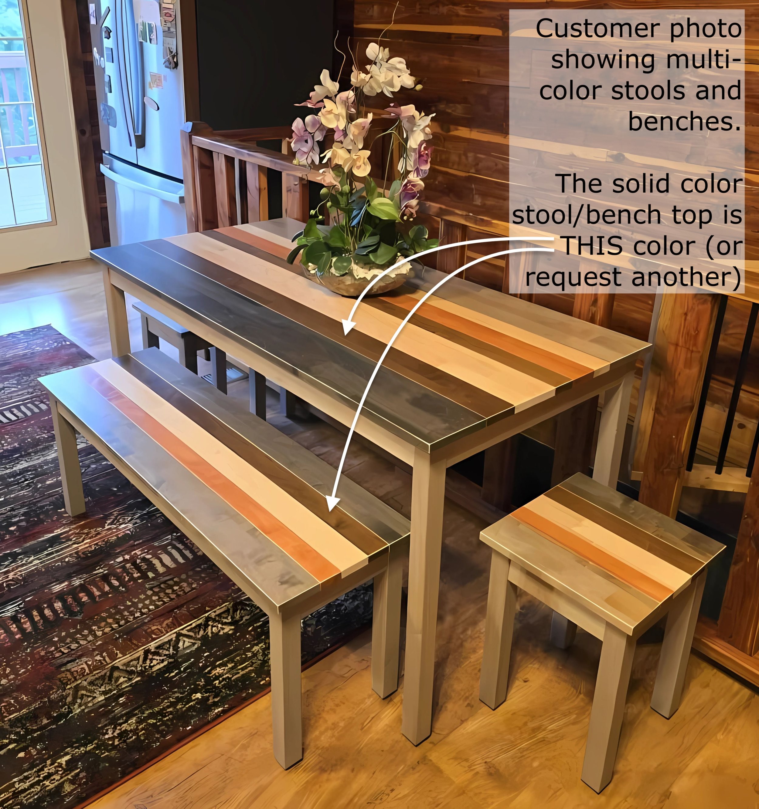 Quillton with bench and stool with words.jpg