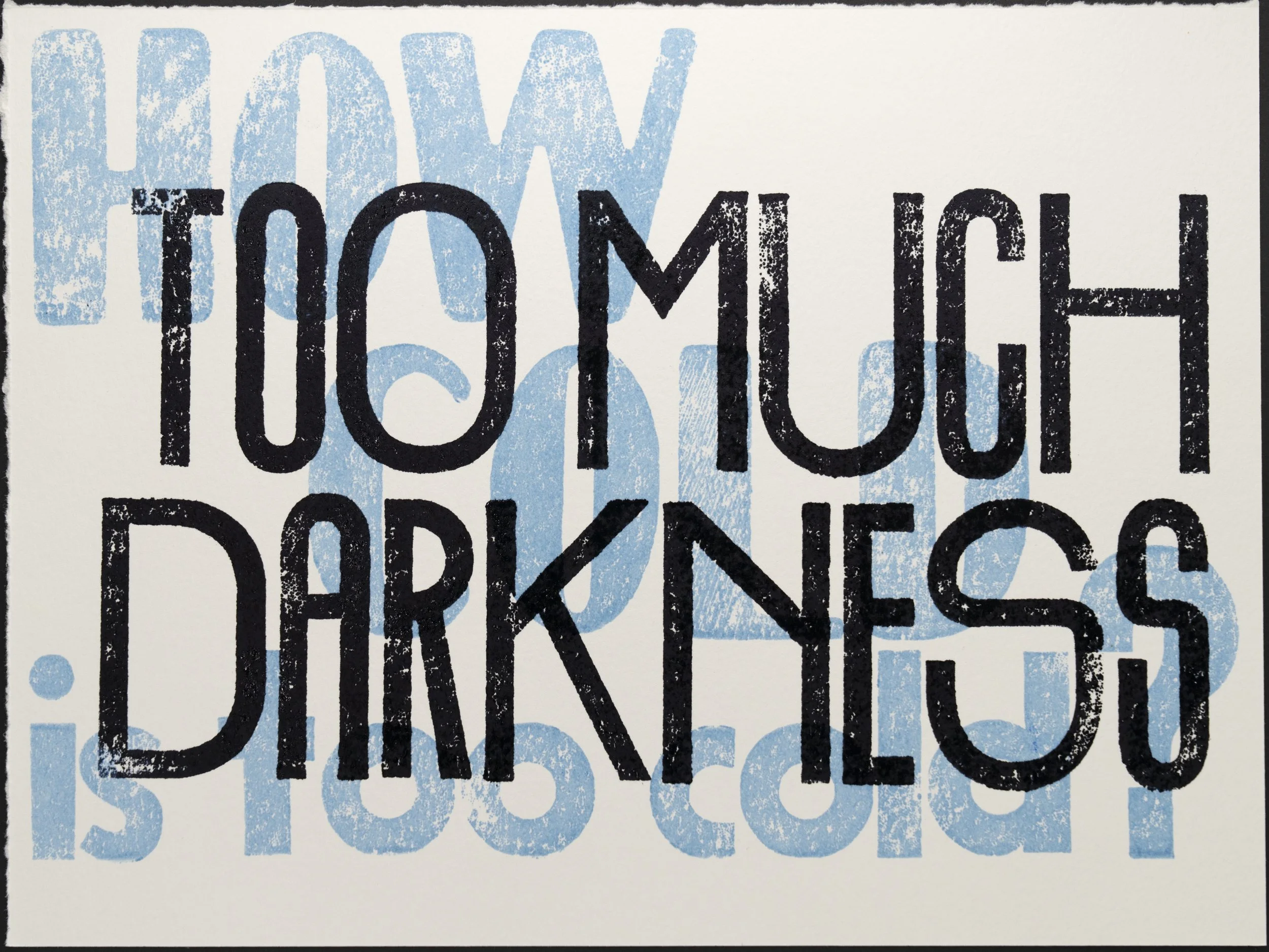 Nights are long, days are short, and it's so very, very, very cold. Thankfully, I have my little press and plenty of wood type, so I can print it out again, and again, and again. 12/19/2025