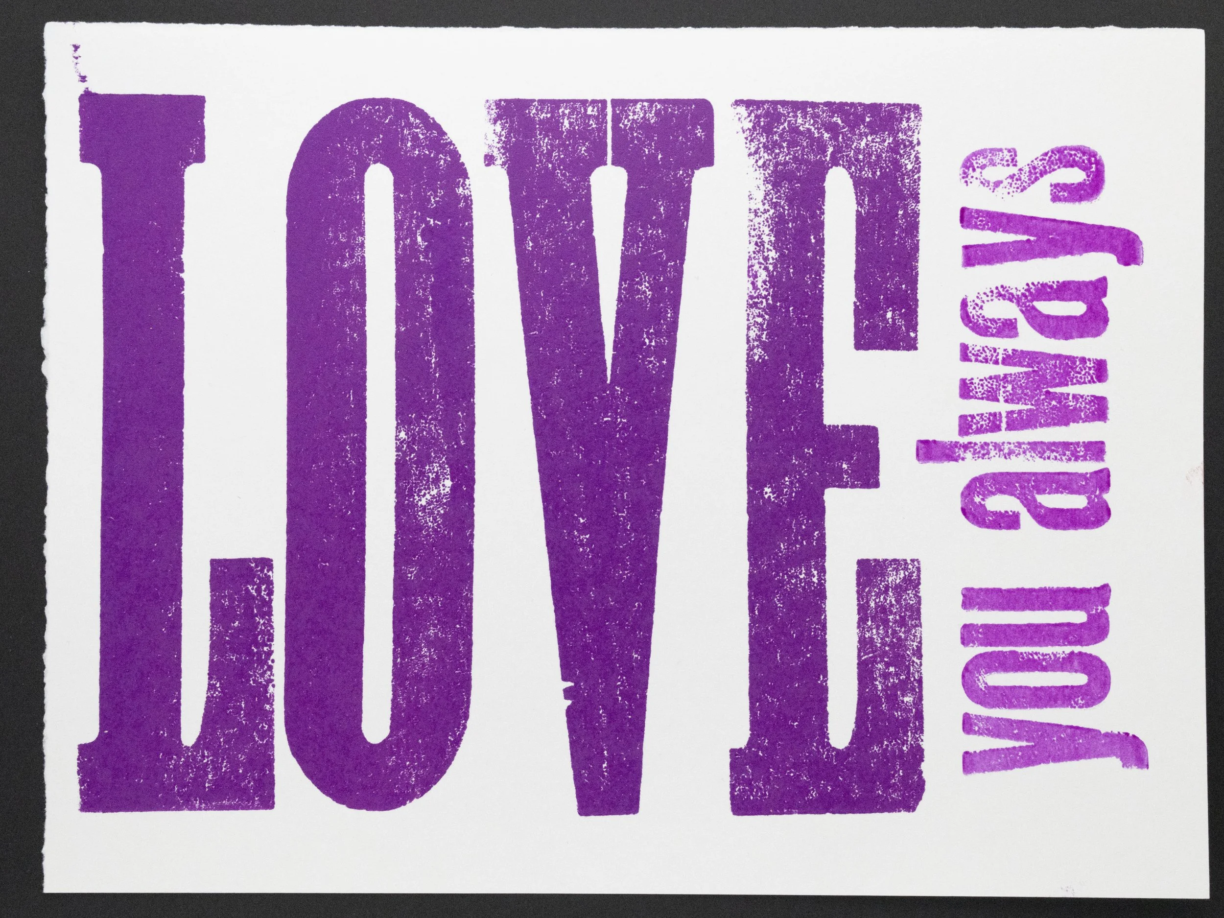 The end of January is almost the season for valentines. Plus, I've just received a new-to-me set of 30-line type that I needed to play with. (30-line = 5" high) 01/29/2025