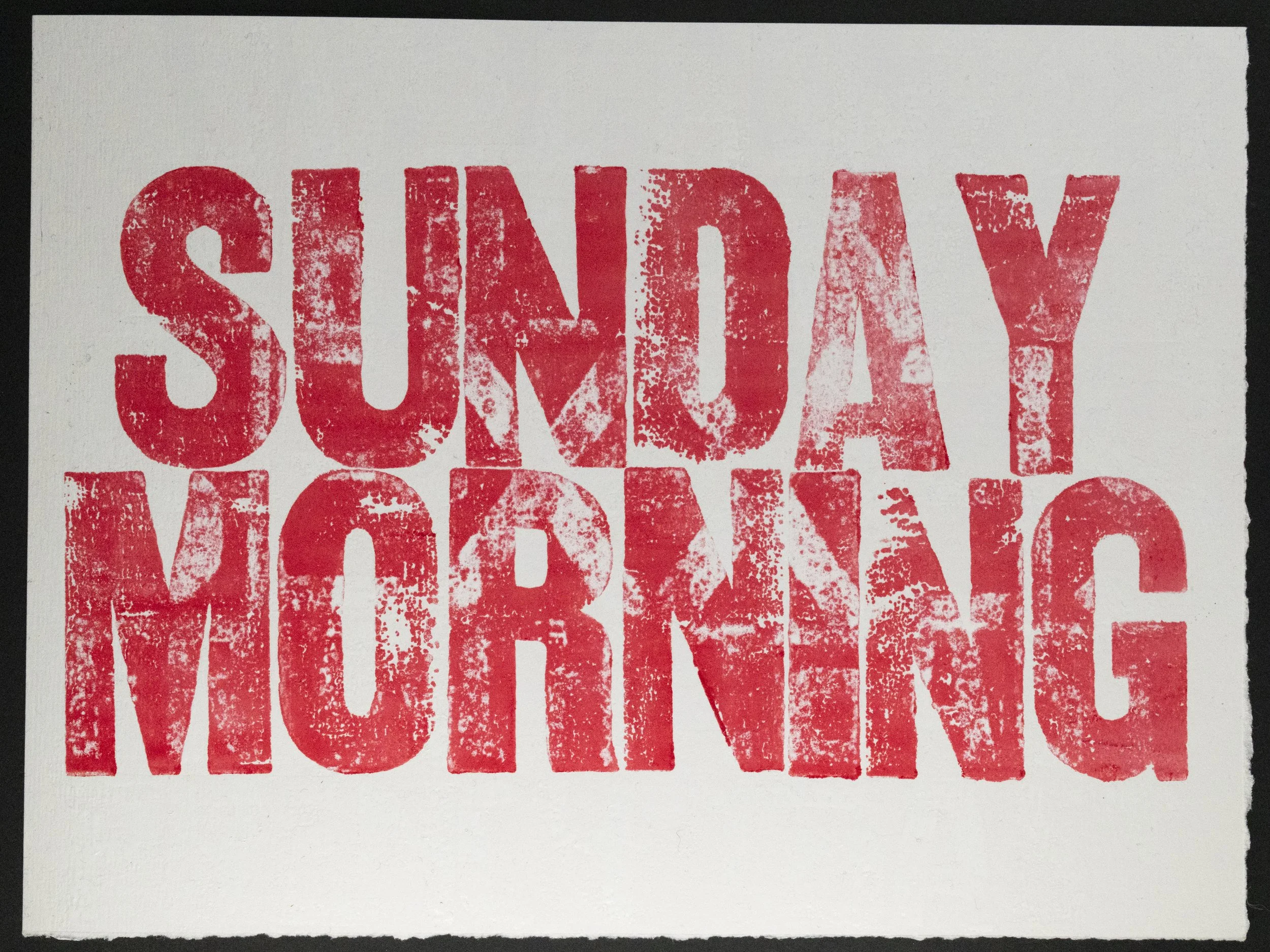 Some of my favorite things about Sunday mornings are printed in white in the background. What are those things? My little, loving, Sunday secrets. 03/19/2025