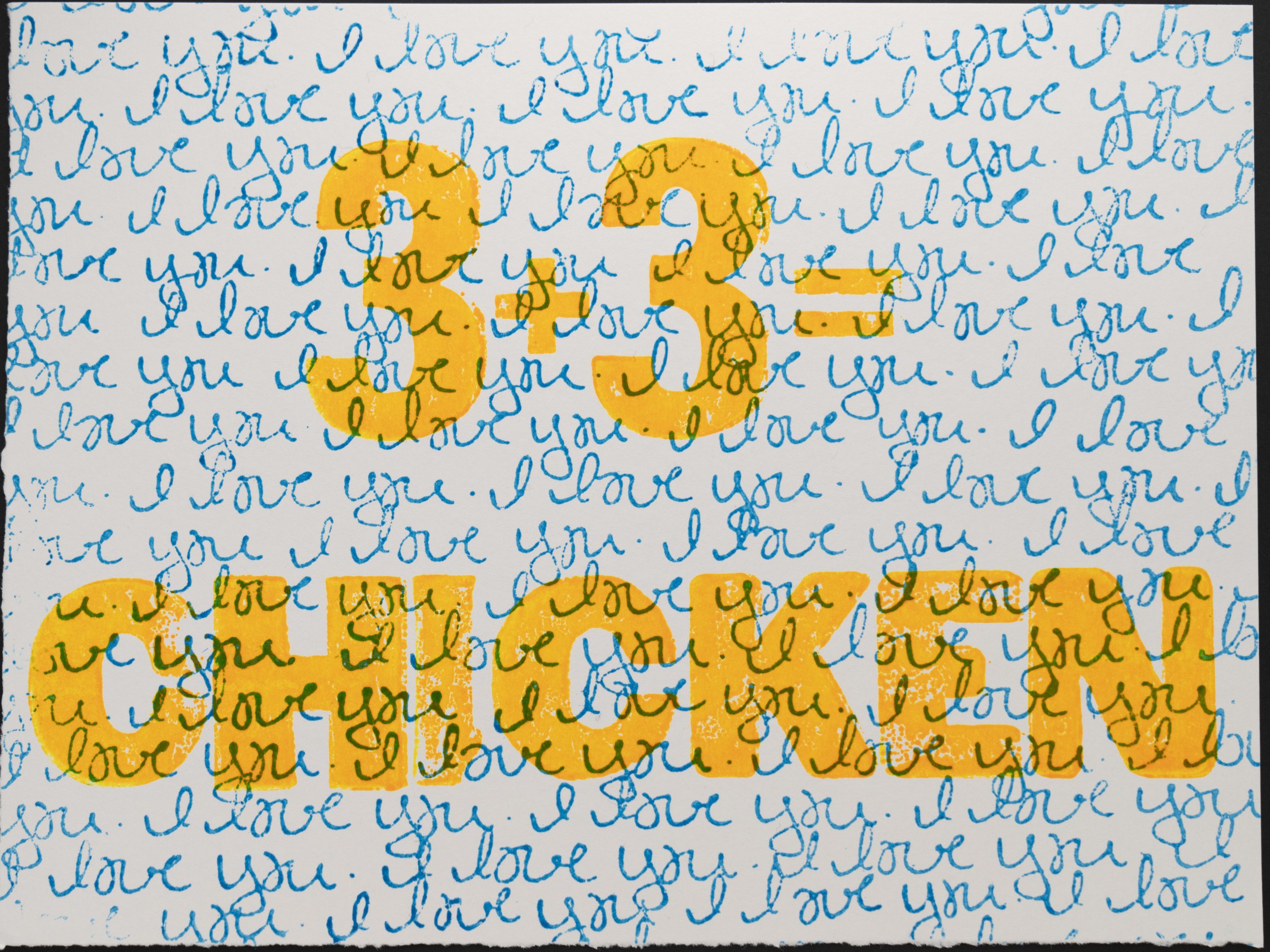 Three plus three equals chicken. Why would anyone disagree? 10/01/2025