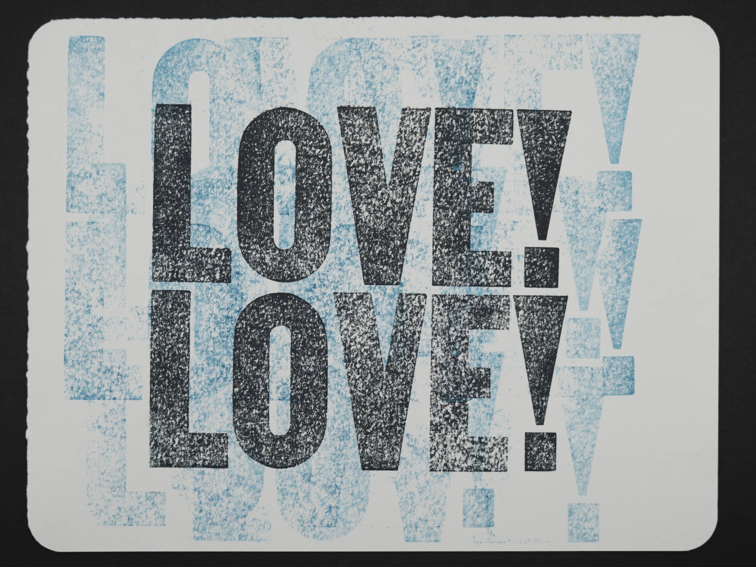 My first daily print. It all begins with love, as it should 