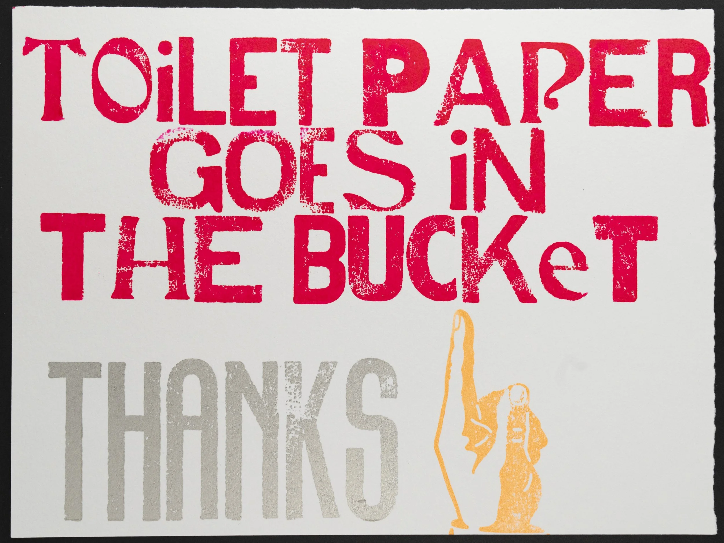 Just in case you were in the outhouse and wondering, please don't drop toilet paper down the hole. Put it in the Lowe's bucket. 07/02/2025