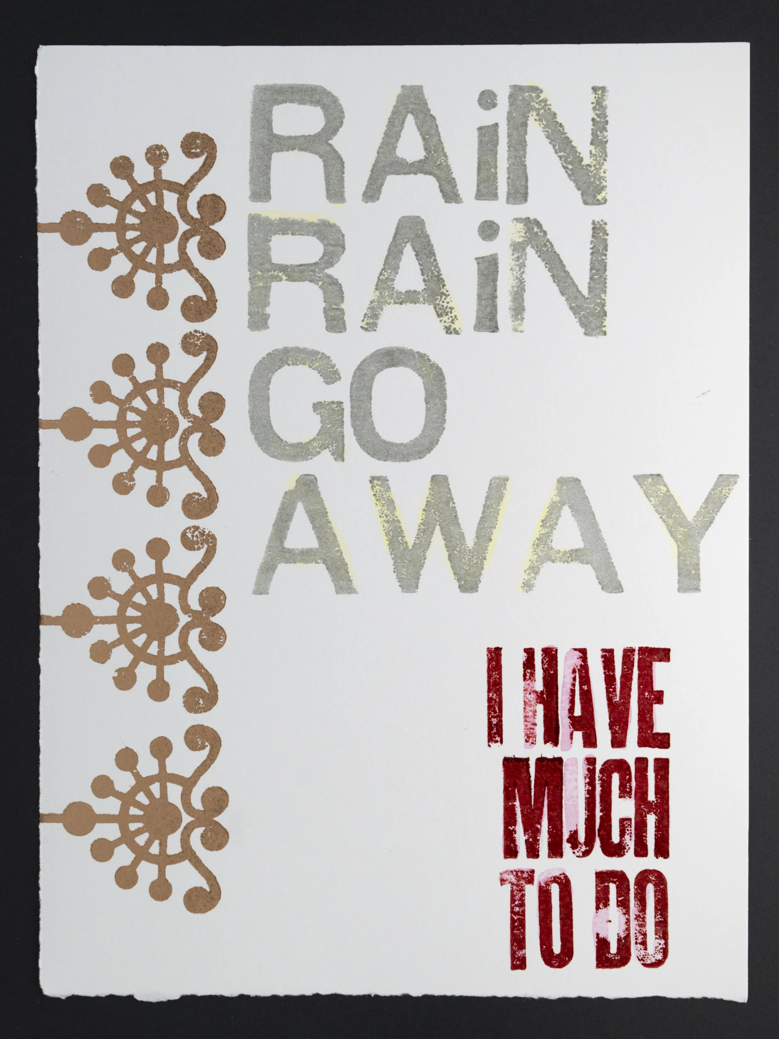 With the changing of summer into fall comes the rain. I'm not ready for wet and chilly yet. There's way too much I have to do. 08/11/2025