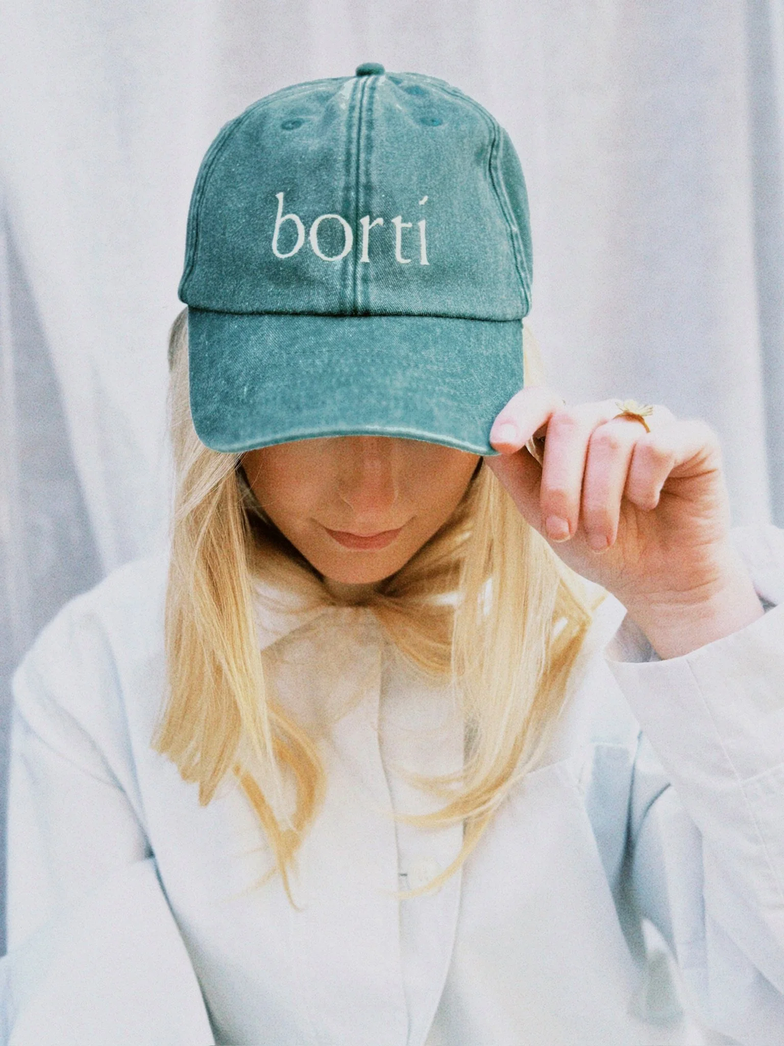 Borti Caps "vintage" grønn/hvit logo