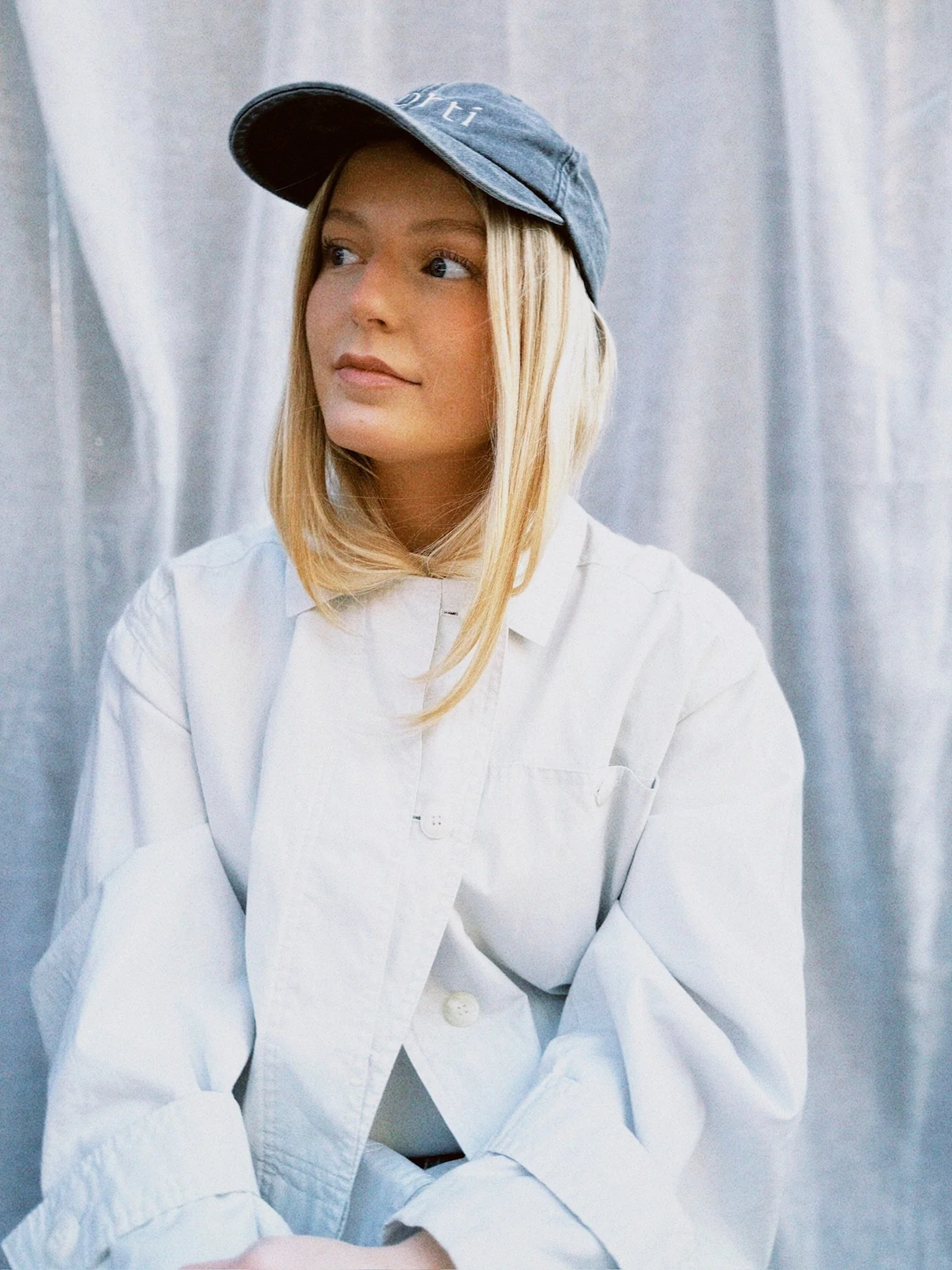 Borti caps "vintage" sort/hvit logo