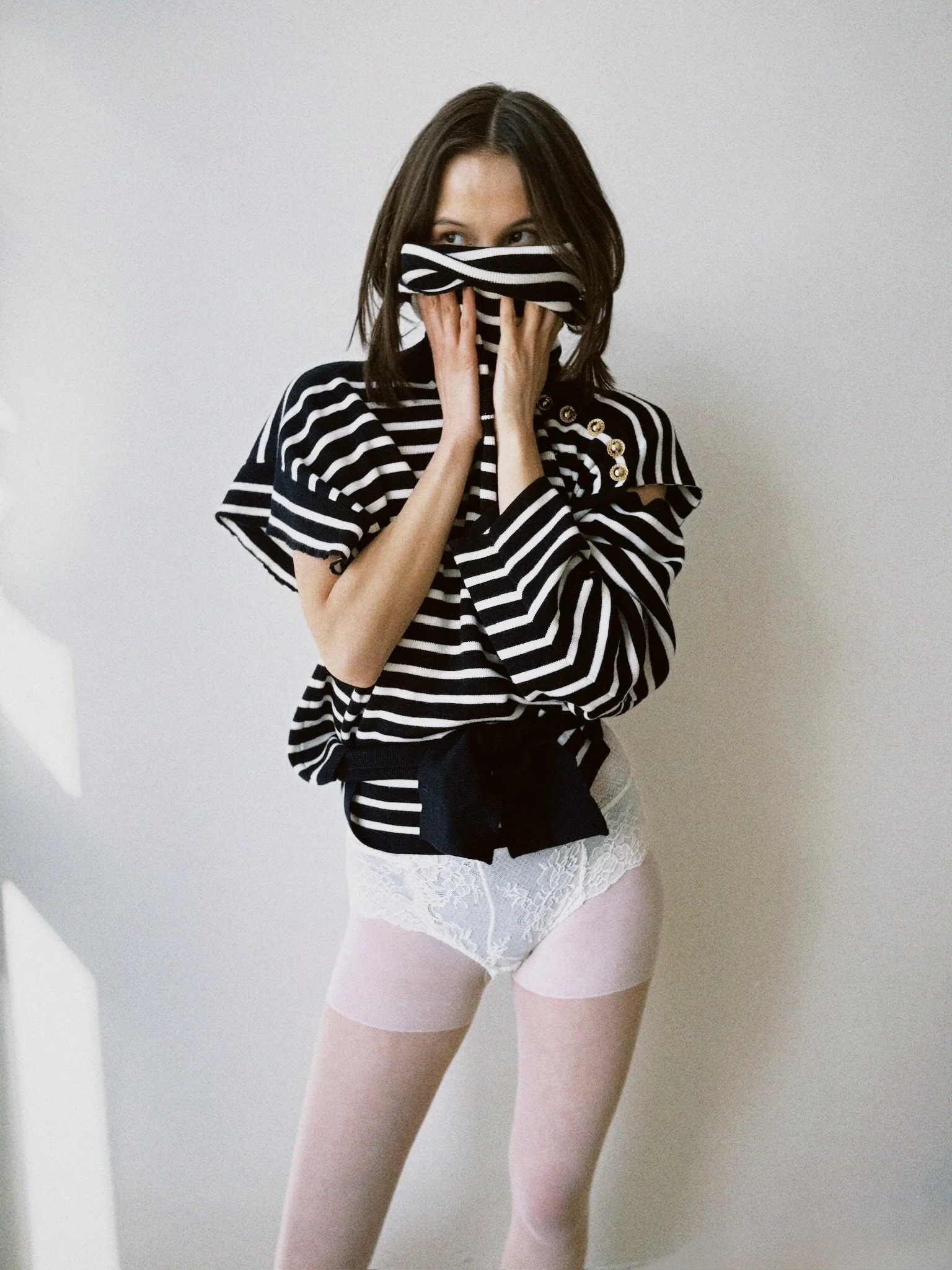 Genser strikk striper Balenciaga