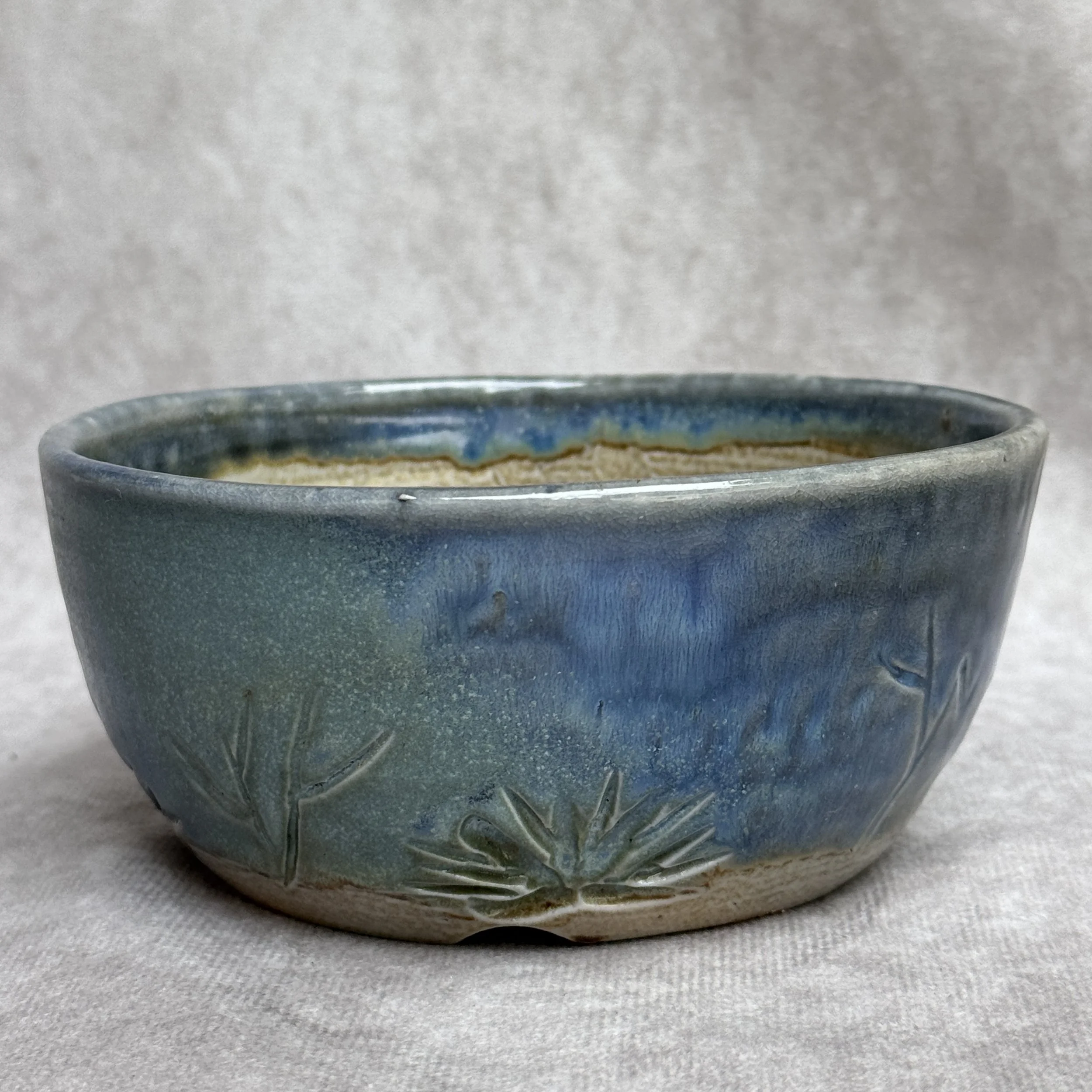 Kusamono/Accent pot from 2025 wood firing.