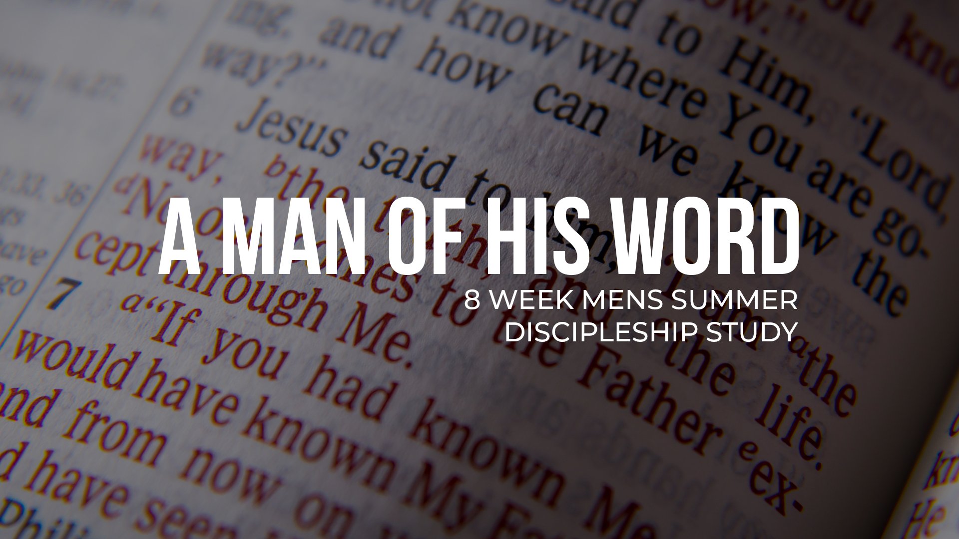 MEN'S DISCIPLESHIP
