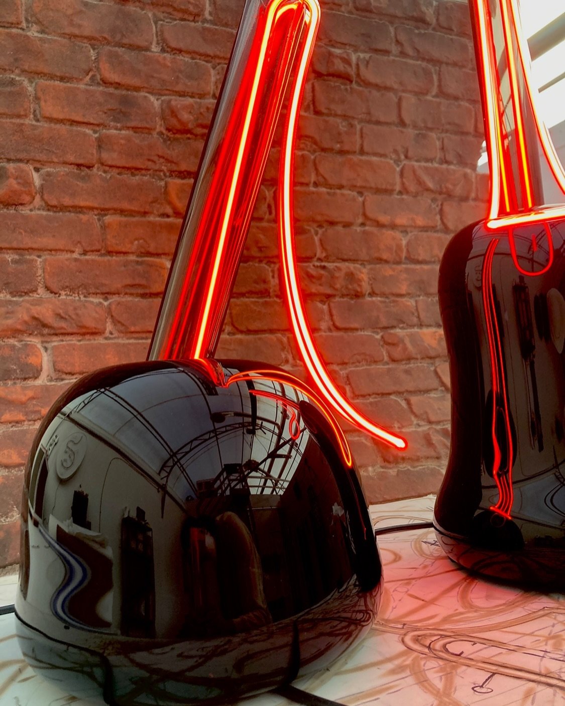 It&rsquo;s coming together. Neon pieces started at @pilchuckglassschool and made durning my residency @museumofglass with @dani.kaes These gestural interventions fill me with joy. @getbentneoninc what a pleasure to work with you, thank you for your e
