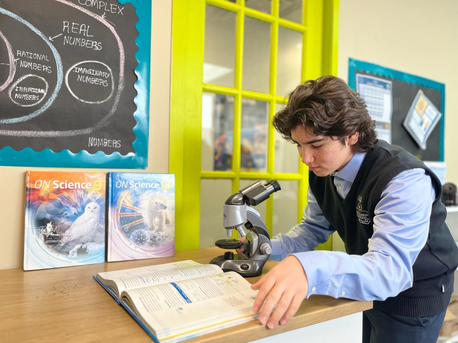 Muslim Boy Studying Science