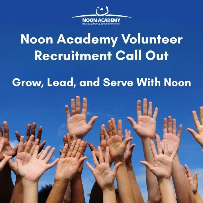 Noon Academy Volunteer Recruitment Call Out