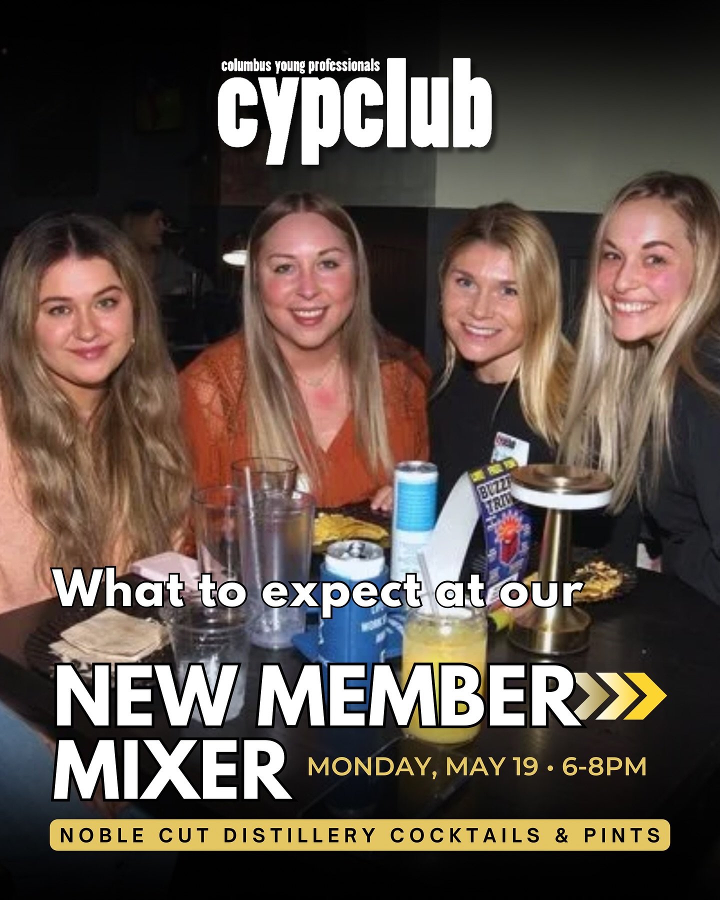 Here&rsquo;s what to expect at the CYP Club New Member Mixer on May 19th at the newly-opened Noble Cut Distillery Cocktails &amp; Pints&hellip;

🥘 Complimentary lite bites
🥃 Distillery Tours
🍋 Complimentary Limoncello Tastings
🤩 Icebreaker games 