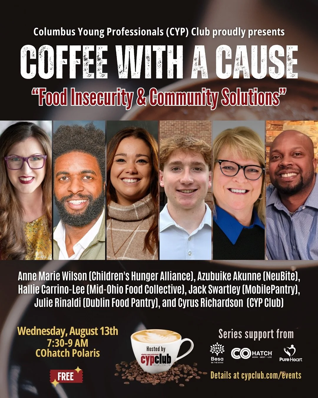 Start your morning with purpose and connection at Coffee with a Cause, our monthly community conversation series. 

Despite being home to world-class businesses, vibrant neighborhoods, and thriving innovation, 1 in 5 children in Franklin County faces