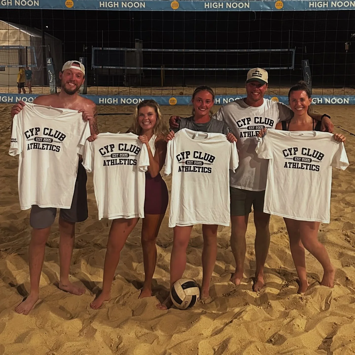 Congratulations to the #CYPClub Summer Sand Volleyball Champs, The Funky Falcons! 🏐 🏆 

Join us in celebrating Falcons team members Nick Harper, Lainey Balogh, Katherine Molosky, Rachel Lowry, Ahmad Kasem, Brandon Stevens, and Aaron Linder! They be