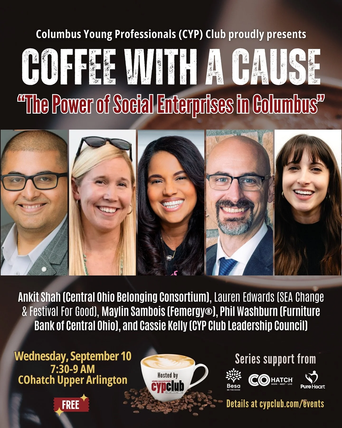 Start your morning with purpose next week at Coffee with a Cause, the CYP Club&rsquo;s monthly community conversation series! This time, we&rsquo;re diving into The Power of Social Enterprises in Columbus, exploring how businesses are driving social 