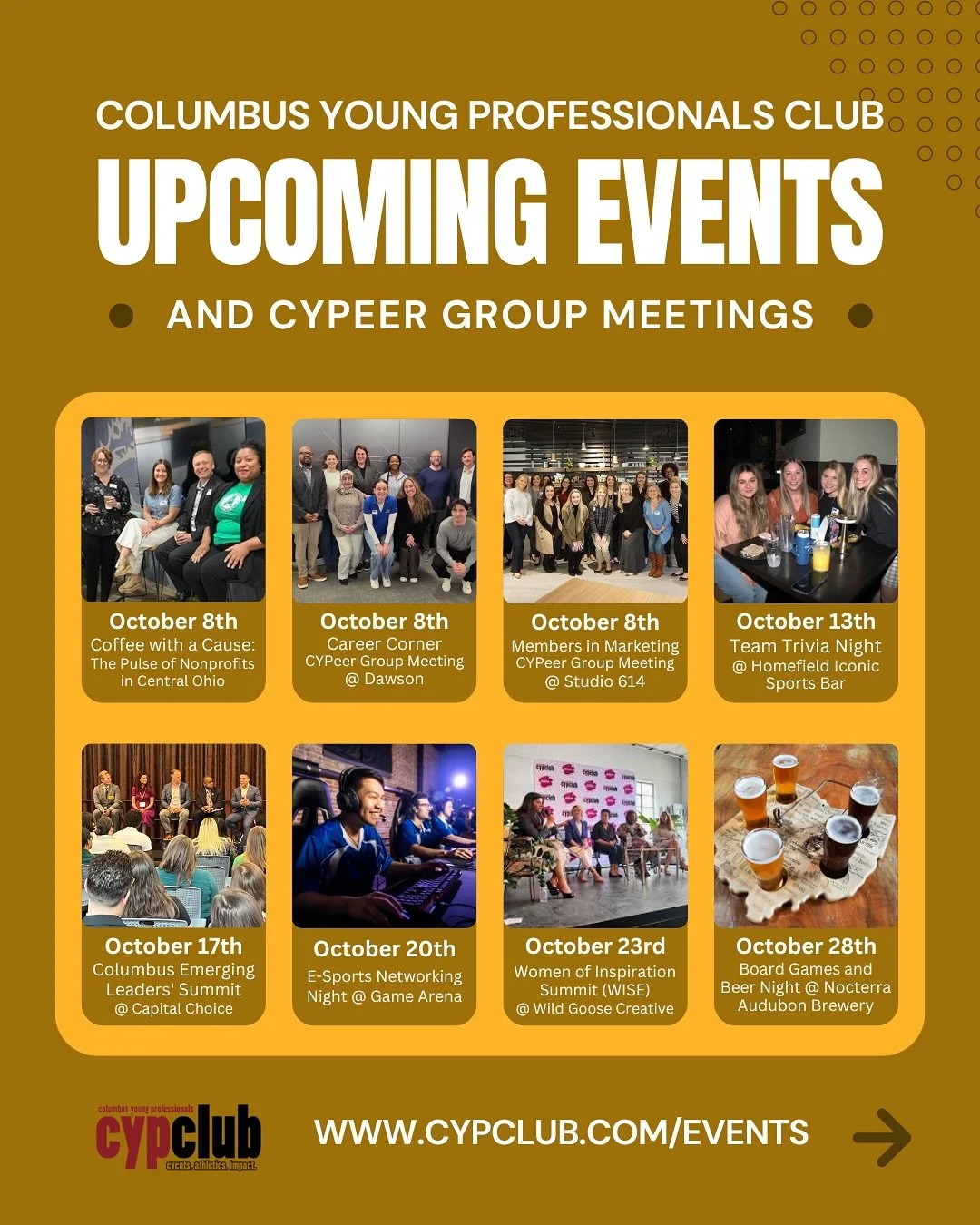 Fall is here, and CYP Club is turning up the energy! From thought-provoking panels and creative meetups to trivia nights, art markets, and community celebrations, October is filled with opportunities to connect, grow, and give back. Whether you&rsquo