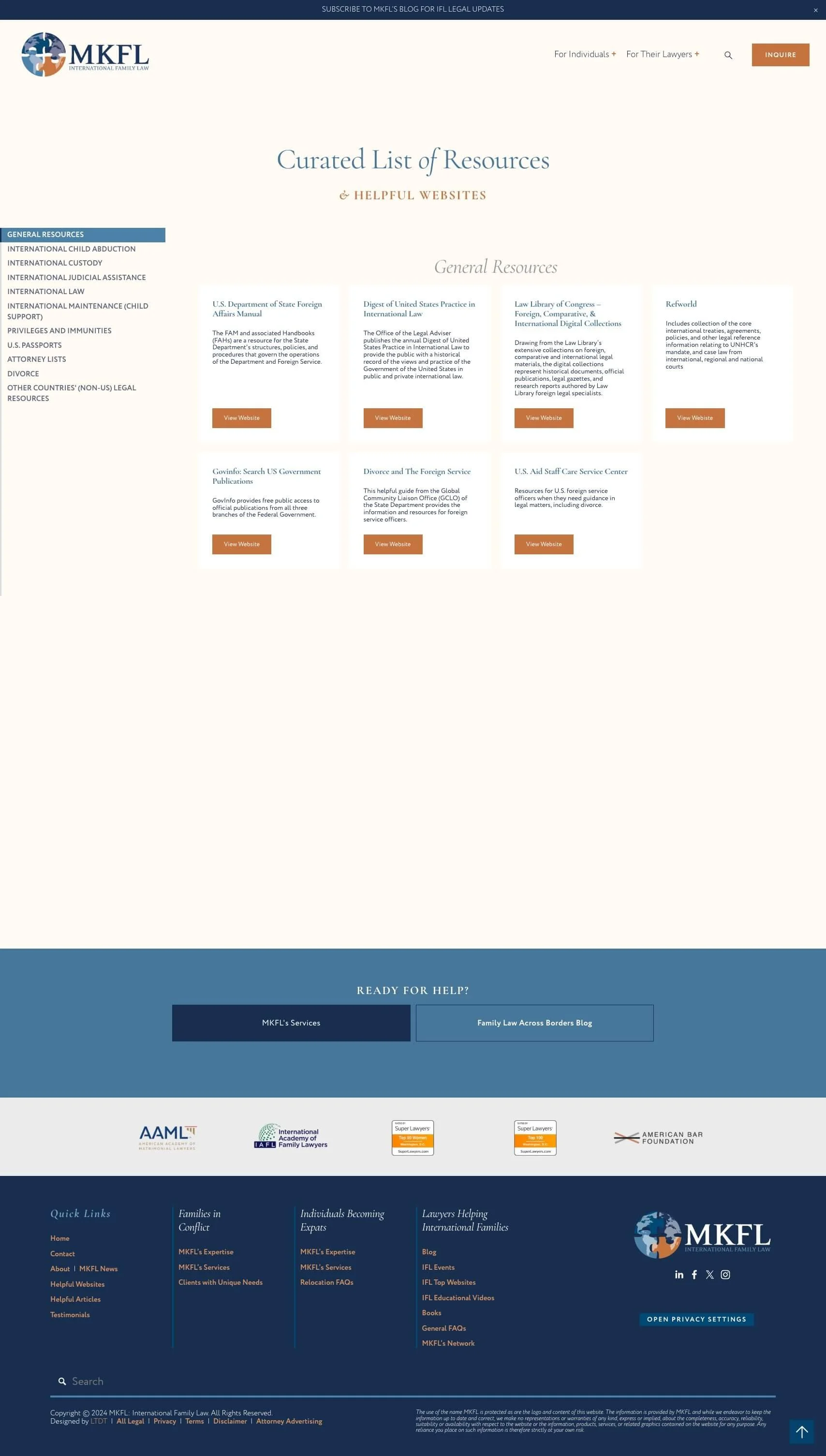 Helpful Website Resources