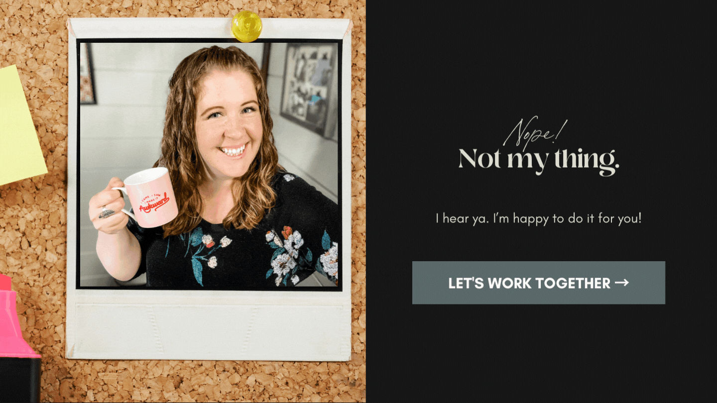 Ad: Not your thing? I'm happy to do it for ya; hire me for a day!