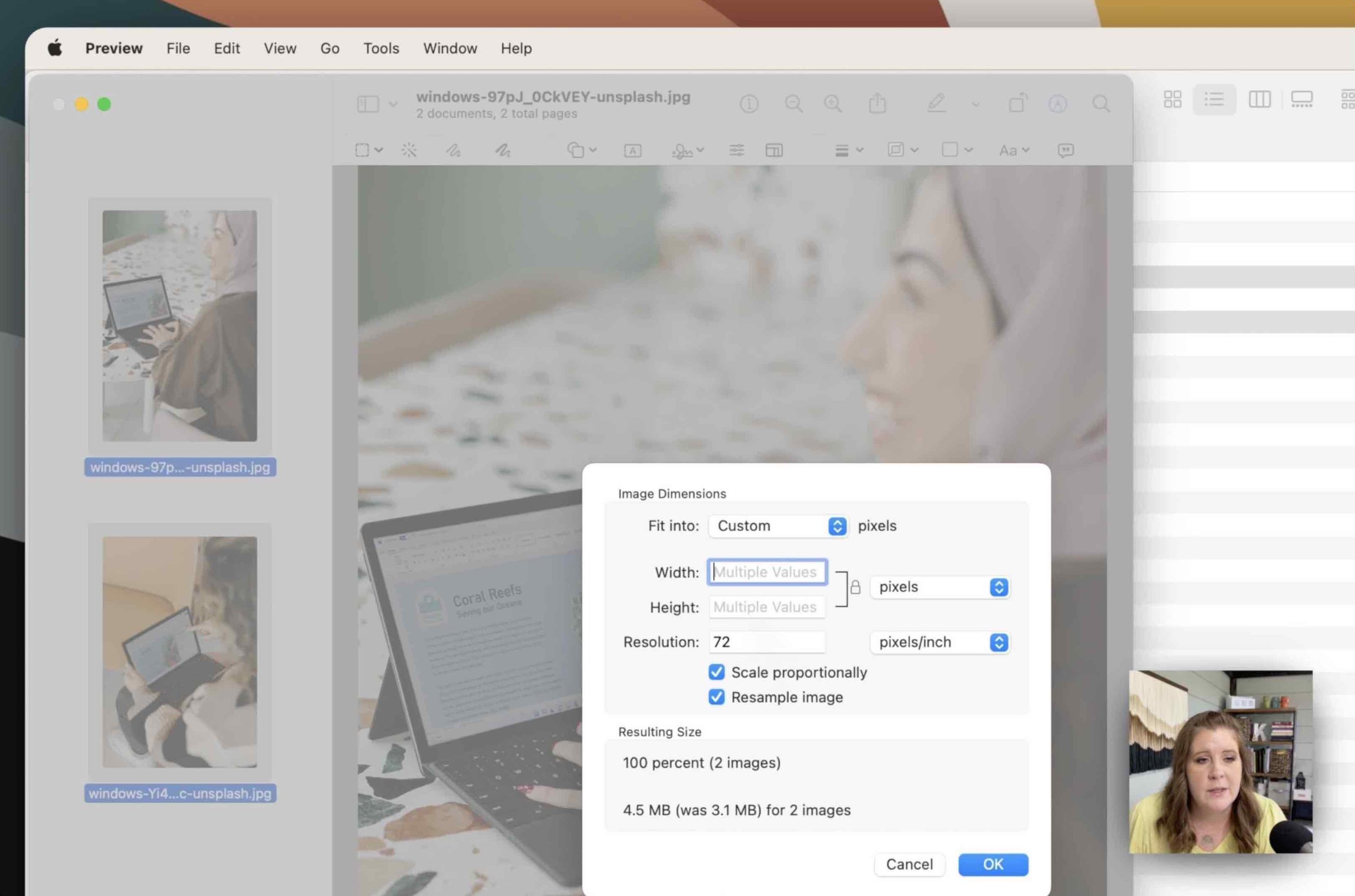 Step 0: adjust size of Portrait images