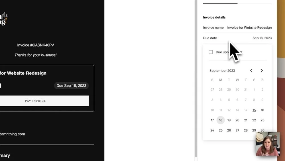 setting an Invoice Due Date for a specific day
