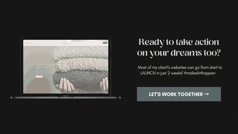 Ad: Ready to take action on your dreams? Go from website start to launch in just 2 weeks!