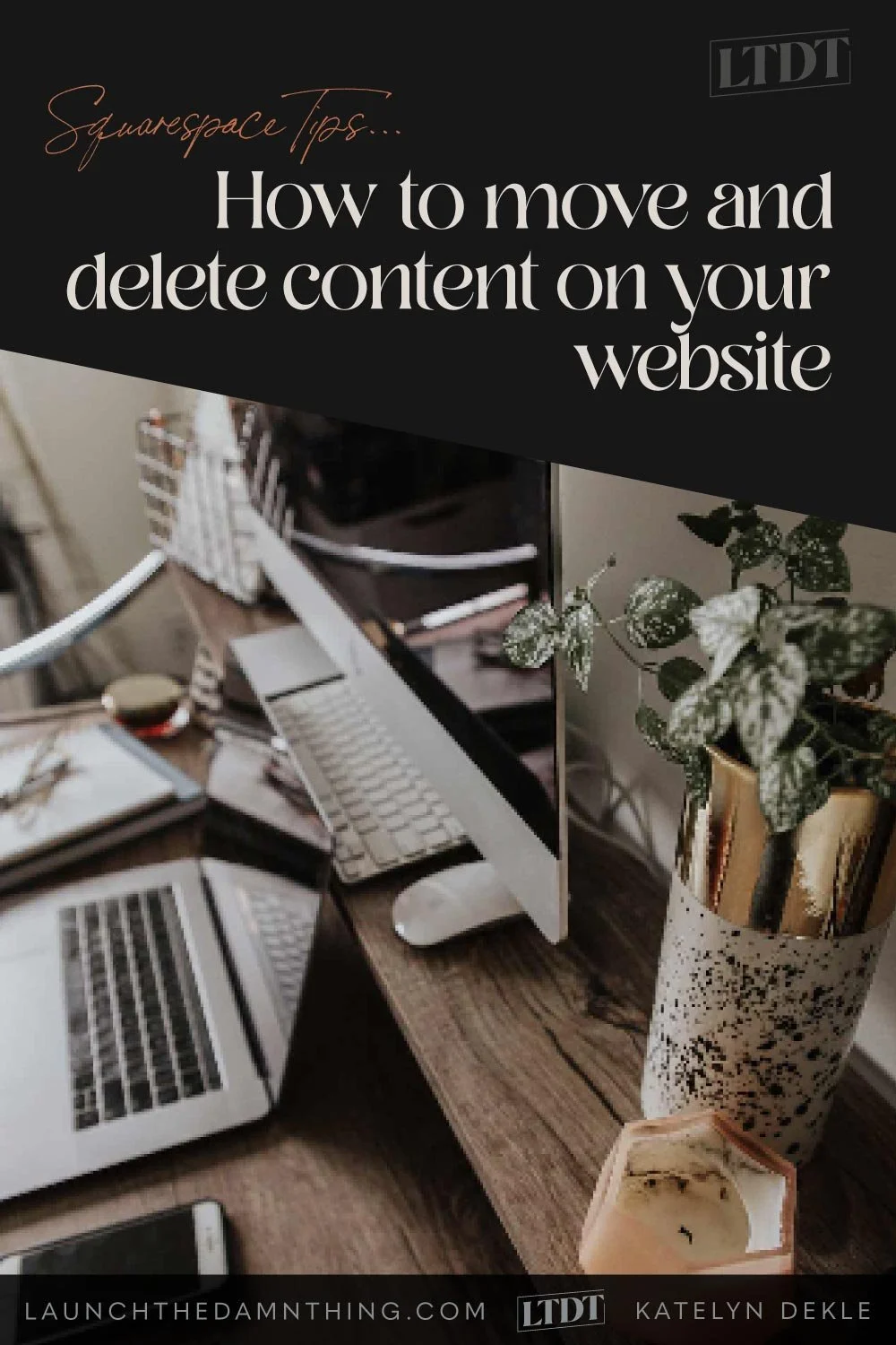 Deleting & moving content around in Squarespace