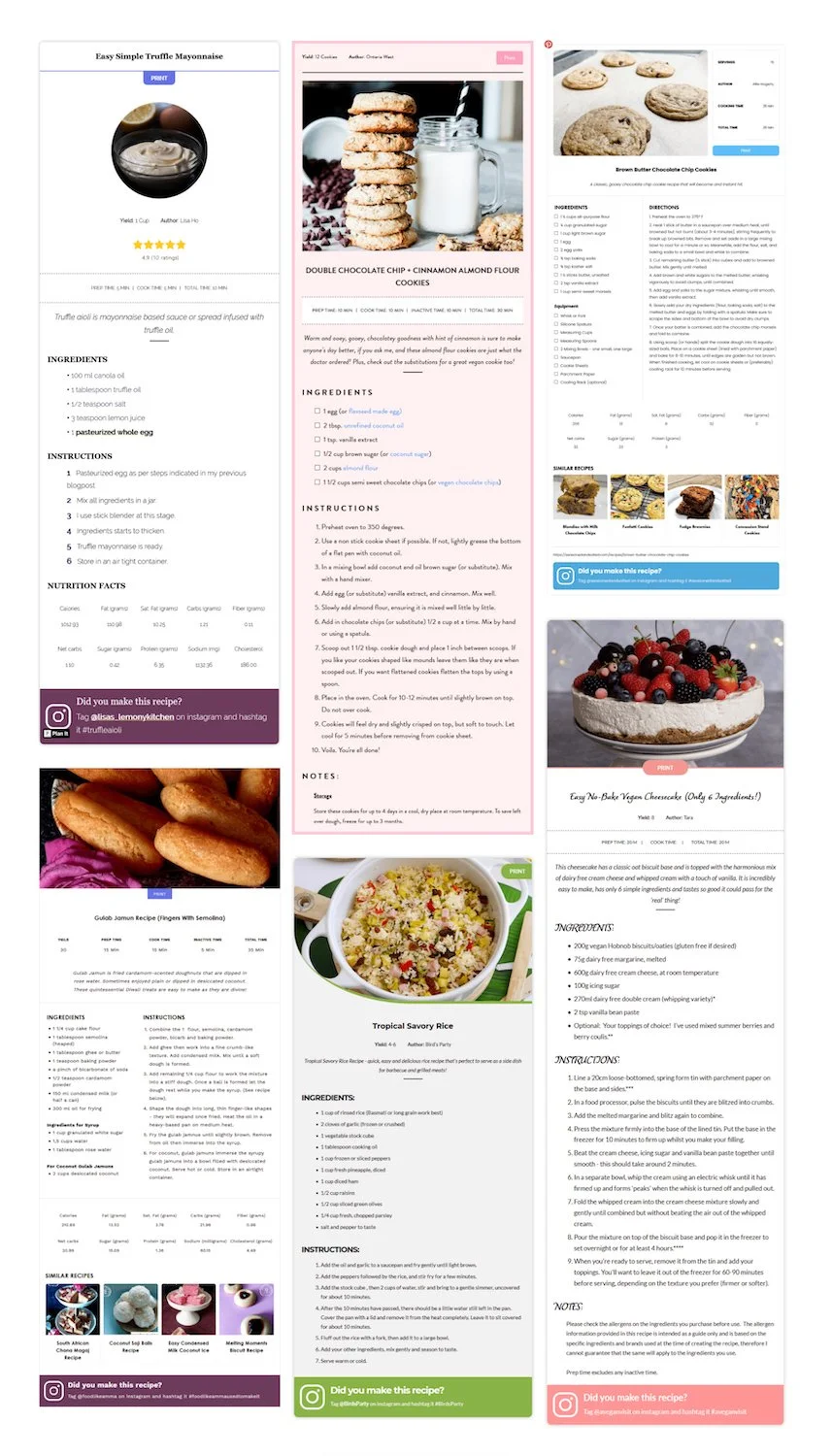 How to create printer-friendly recipe cards on Squarespace