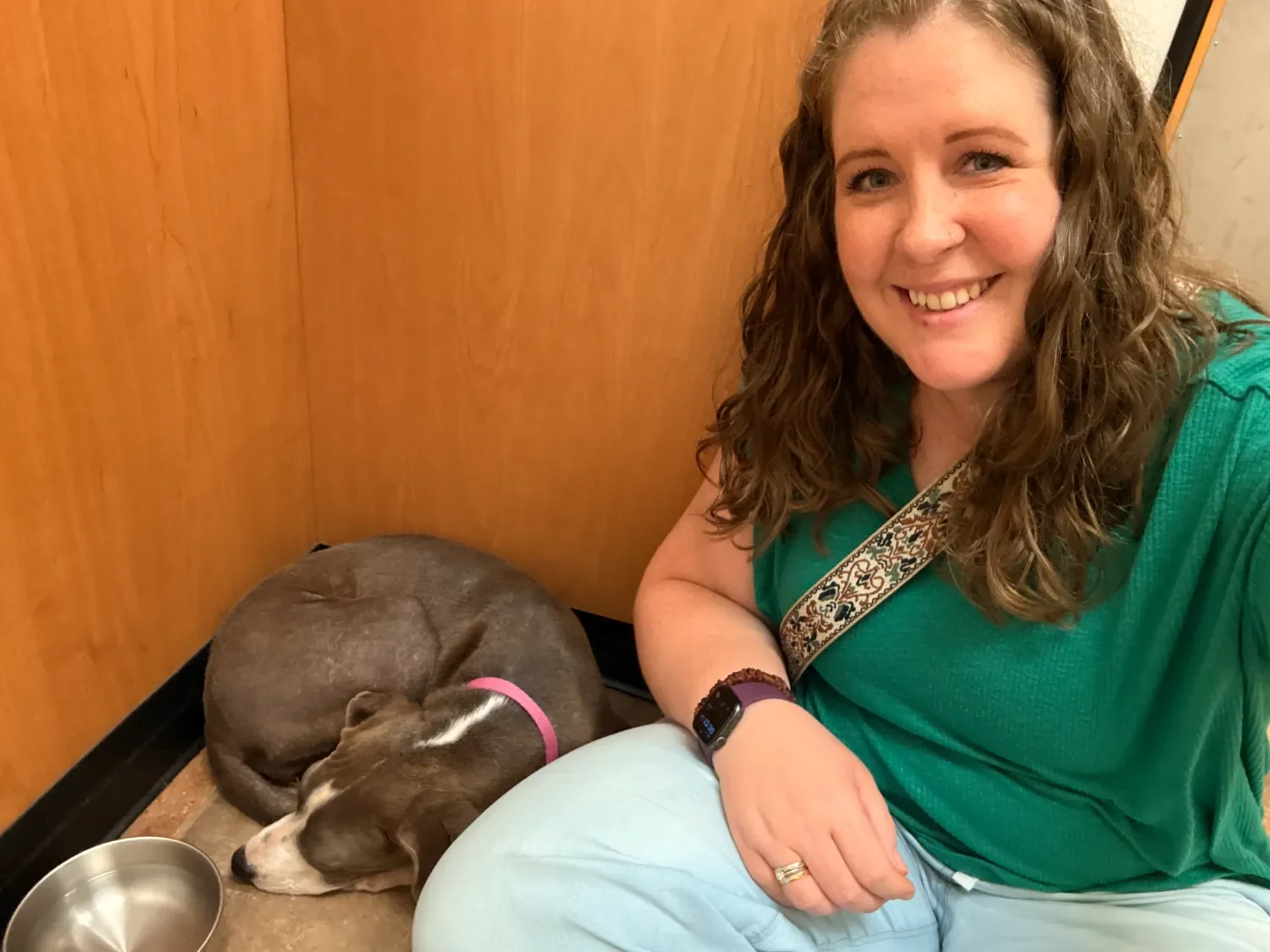 Our first meeting with Rowan before adopting her