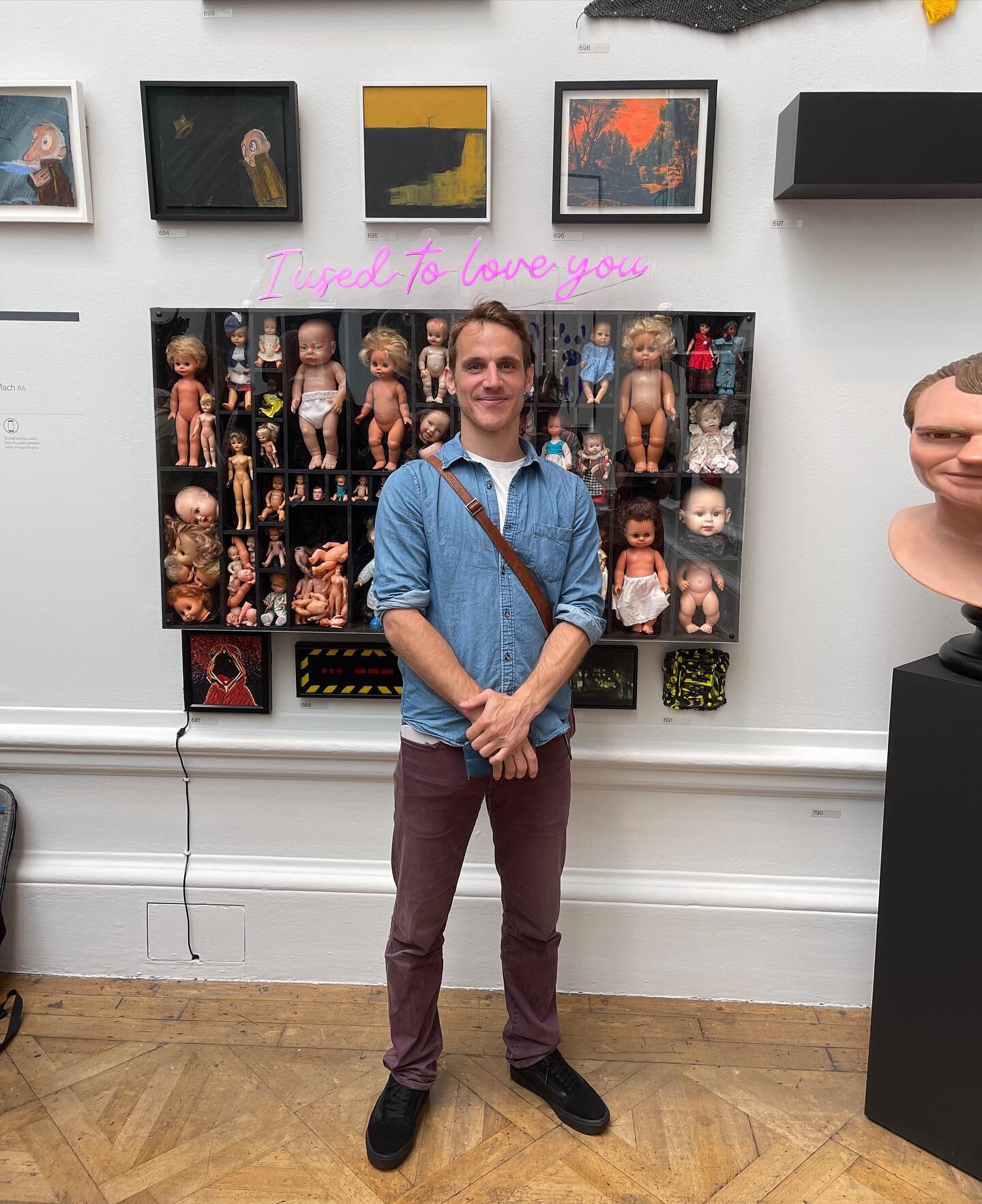 @greg.day_uk And here&rsquo;s me and @joelycett (thanks for the lovely comment) #joelikesit with my new print &ldquo;Orange Sky&rdquo; in the very beautiful room V hung by @davidmachra at this years Summer Exhibition 2022 theme of this year is Climat