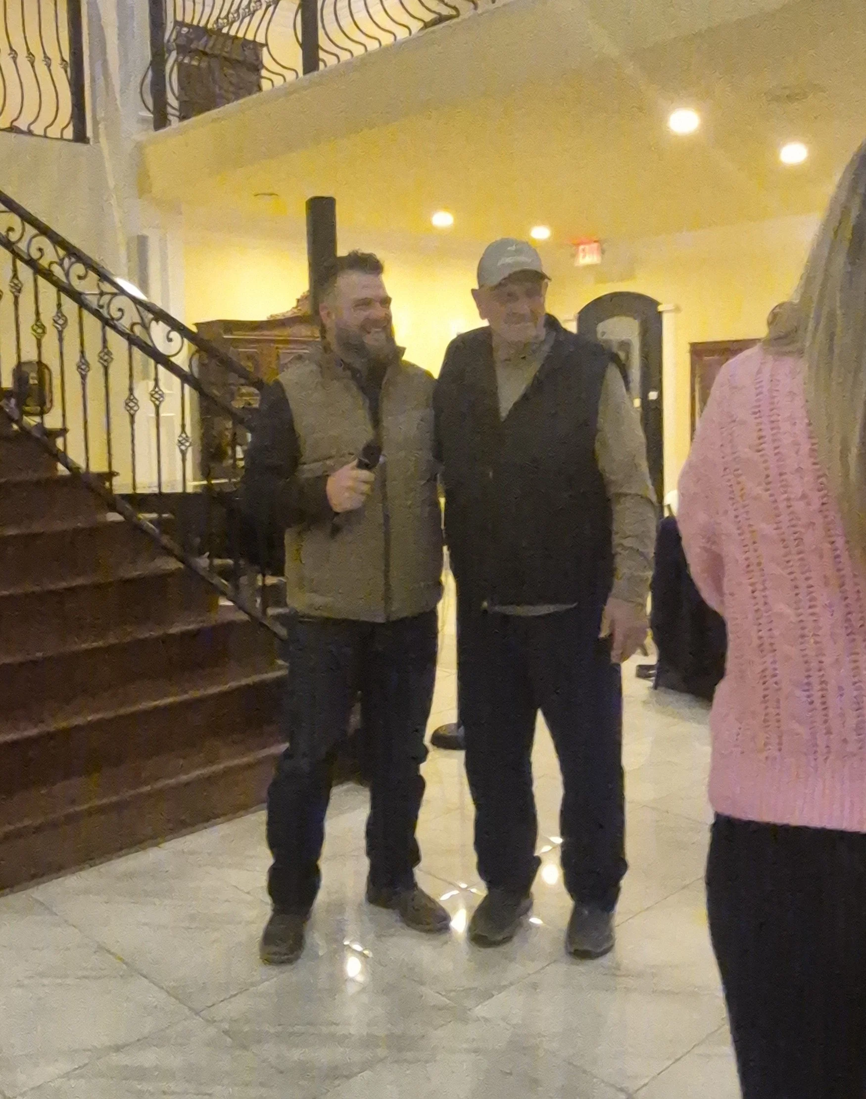 Steven presenting Charles Shaw, Lifetime Citizen